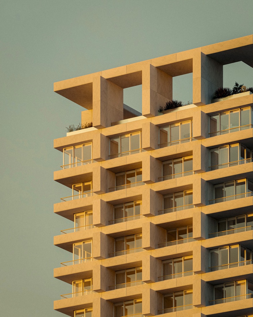 "Duas Towers" by OODA. Rendering by OODA.