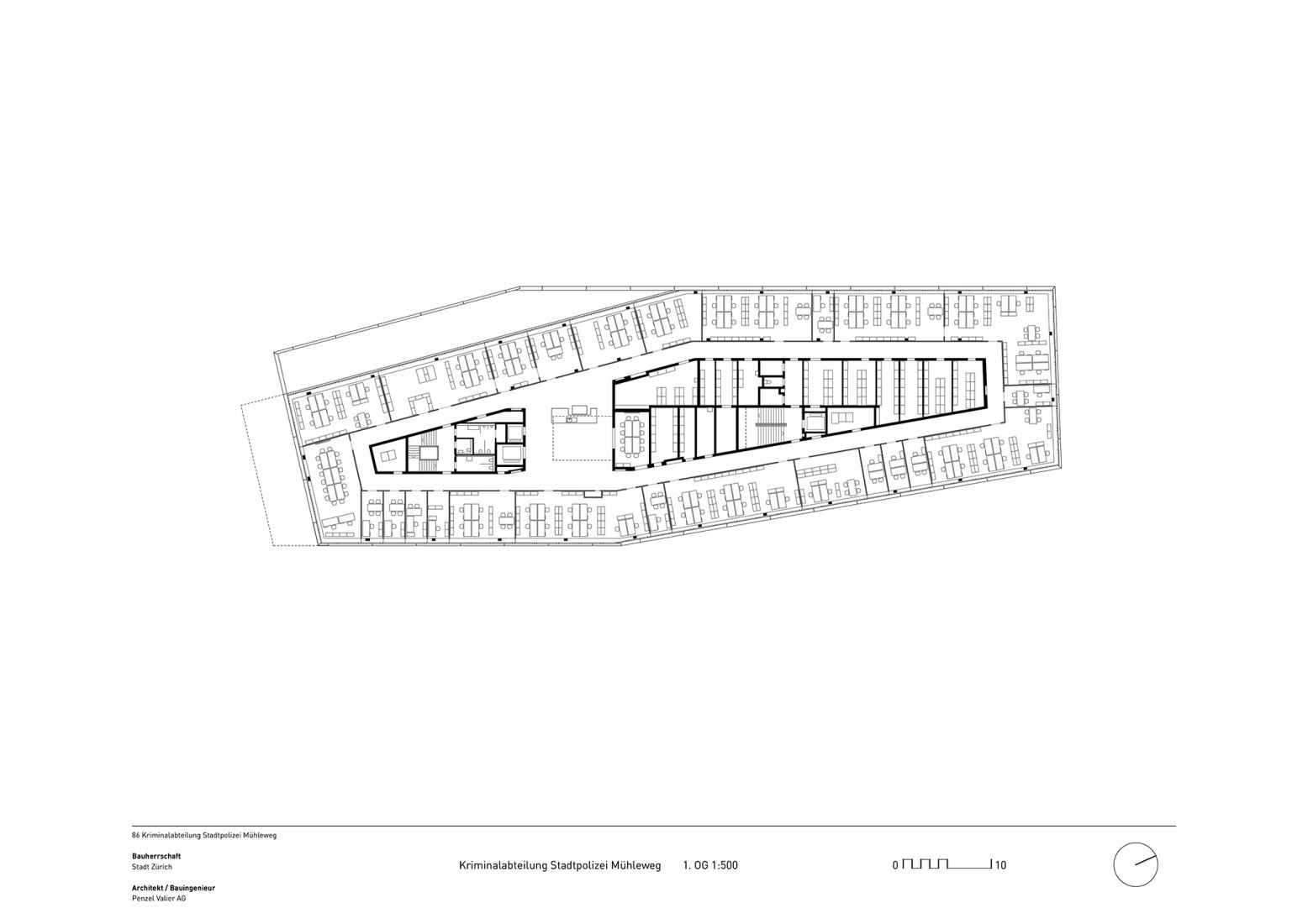 First floor plan. Criminal Investigation Department by Penzel Valier.