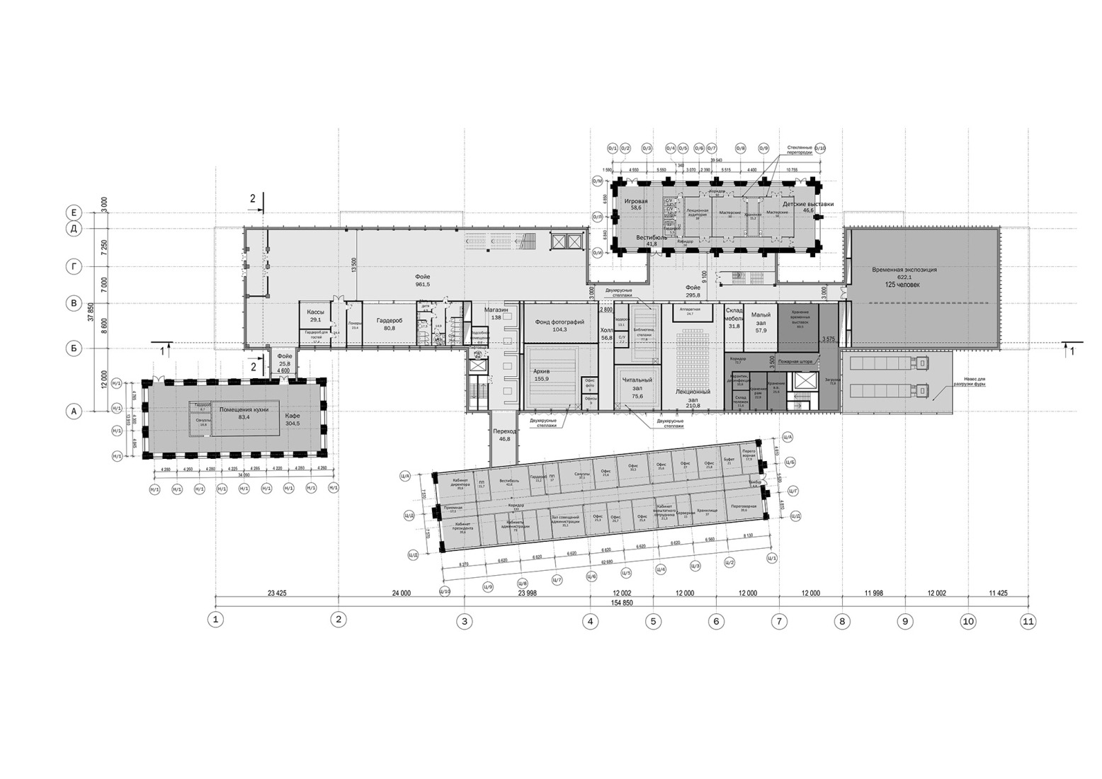 Ground floor plan. Perm State Art Gallery by SPeeCH.