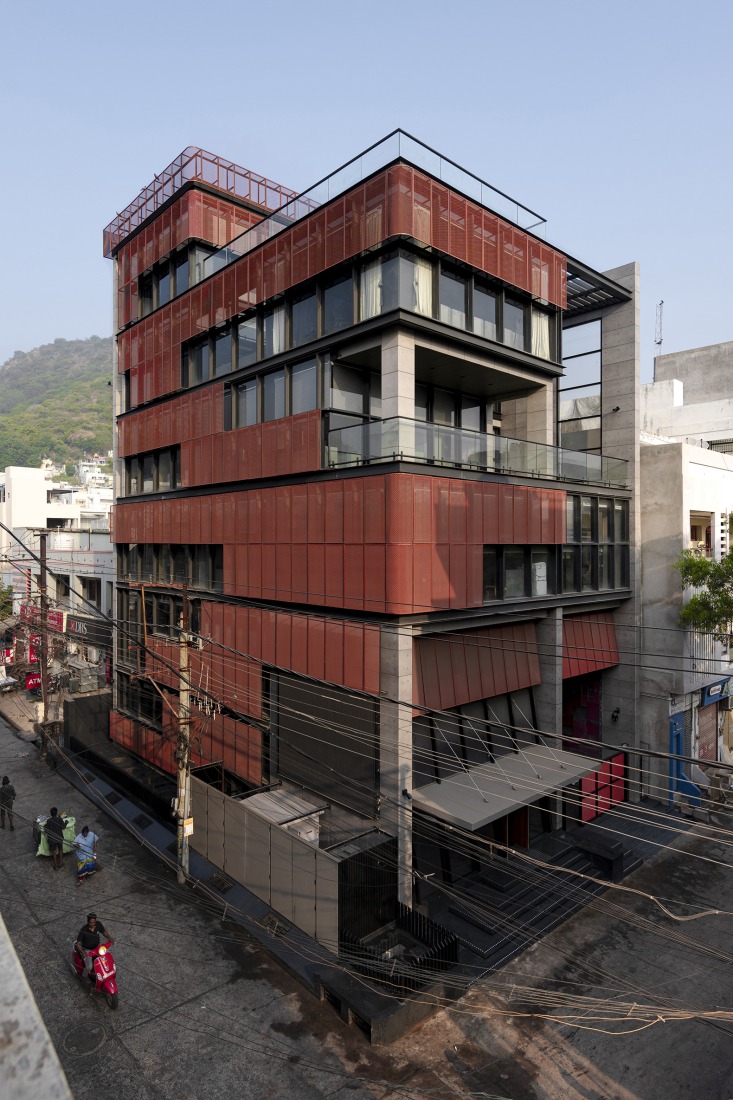 "Screened Spaces" by Studio UF+O. Photograph by Vivek Eadara.