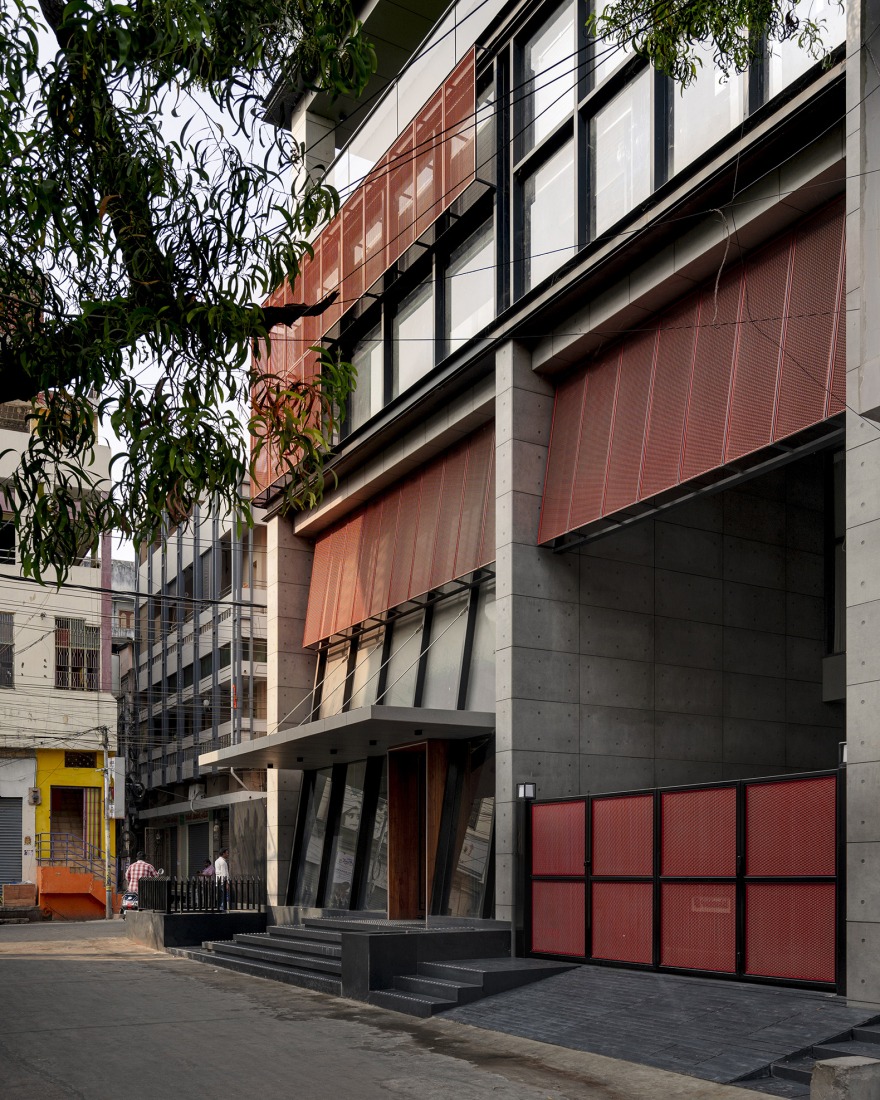 "Screened Spaces" by Studio UF+O. Photograph by Vivek Eadara.