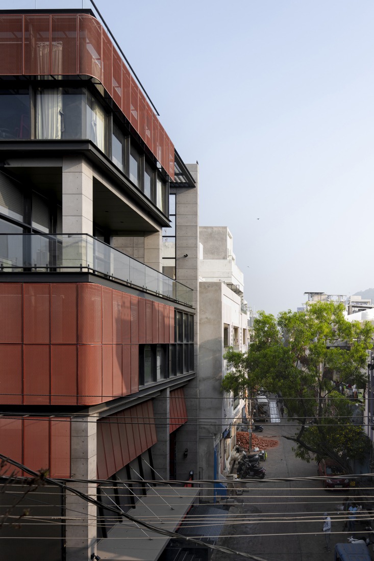 "Screened Spaces" by Studio UF+O. Photograph by Vivek Eadara.