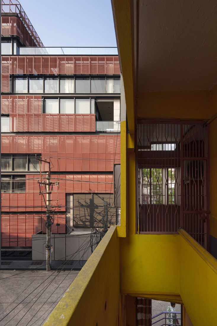 "Screened Spaces" by Studio UF+O. Photograph by Vivek Eadara.