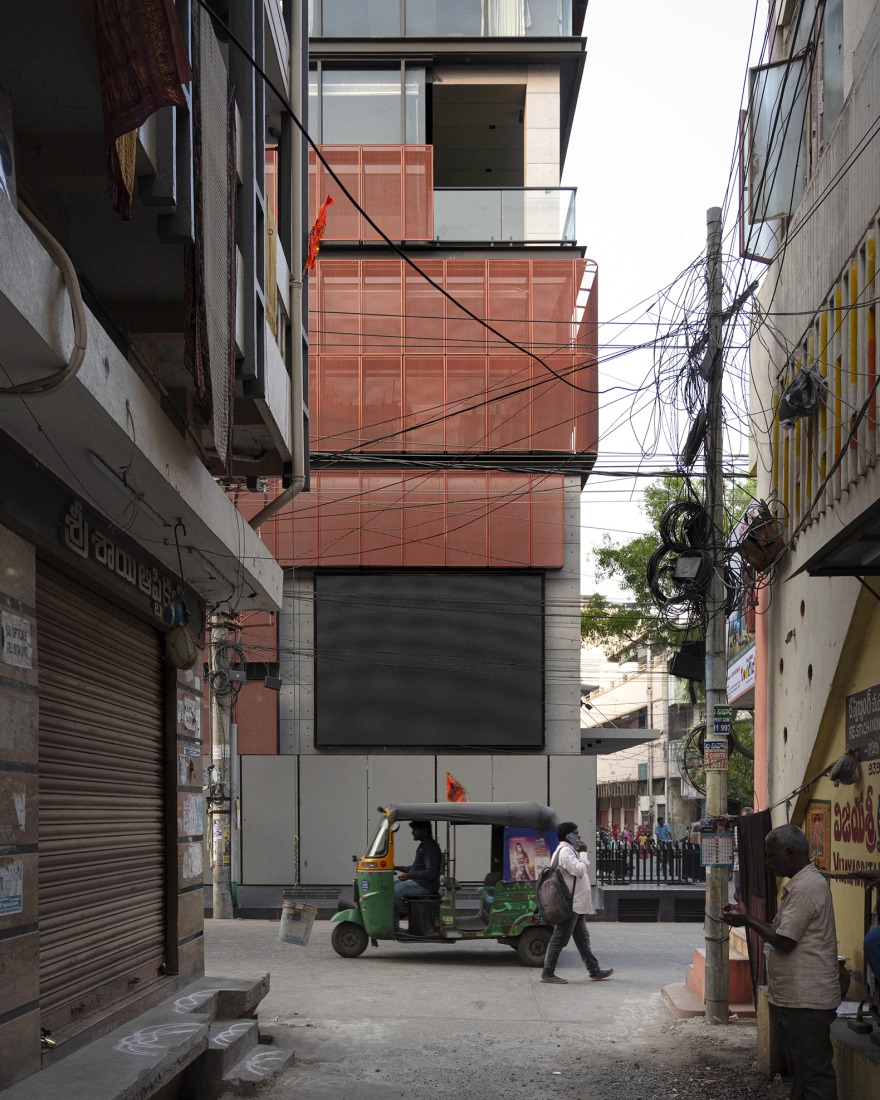 "Screened Spaces" by Studio UF+O. Photograph by Vivek Eadara.