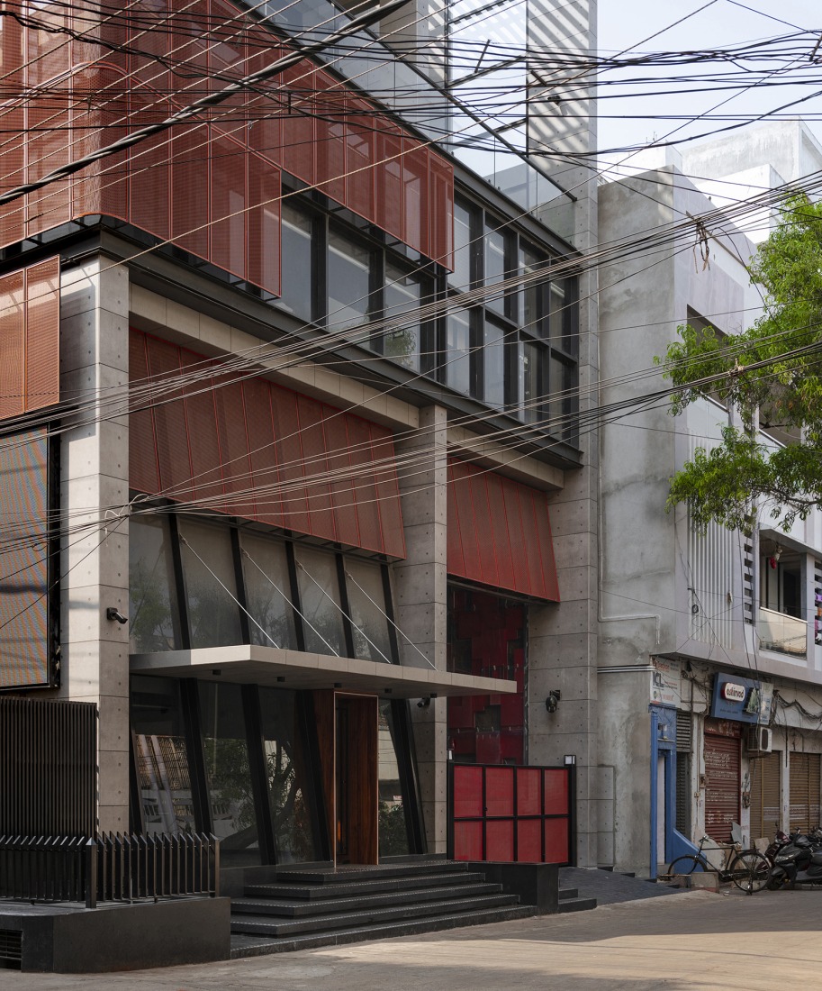 "Screened Spaces" by Studio UF+O. Photograph by Vivek Eadara.
