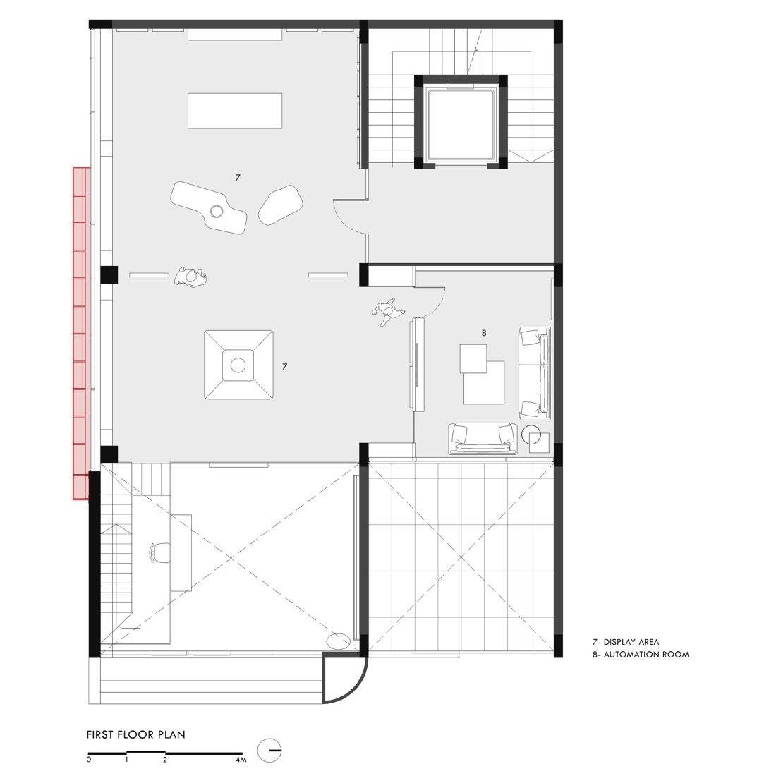 First floor plan. "Screened Spaces" by Studio UF+O.