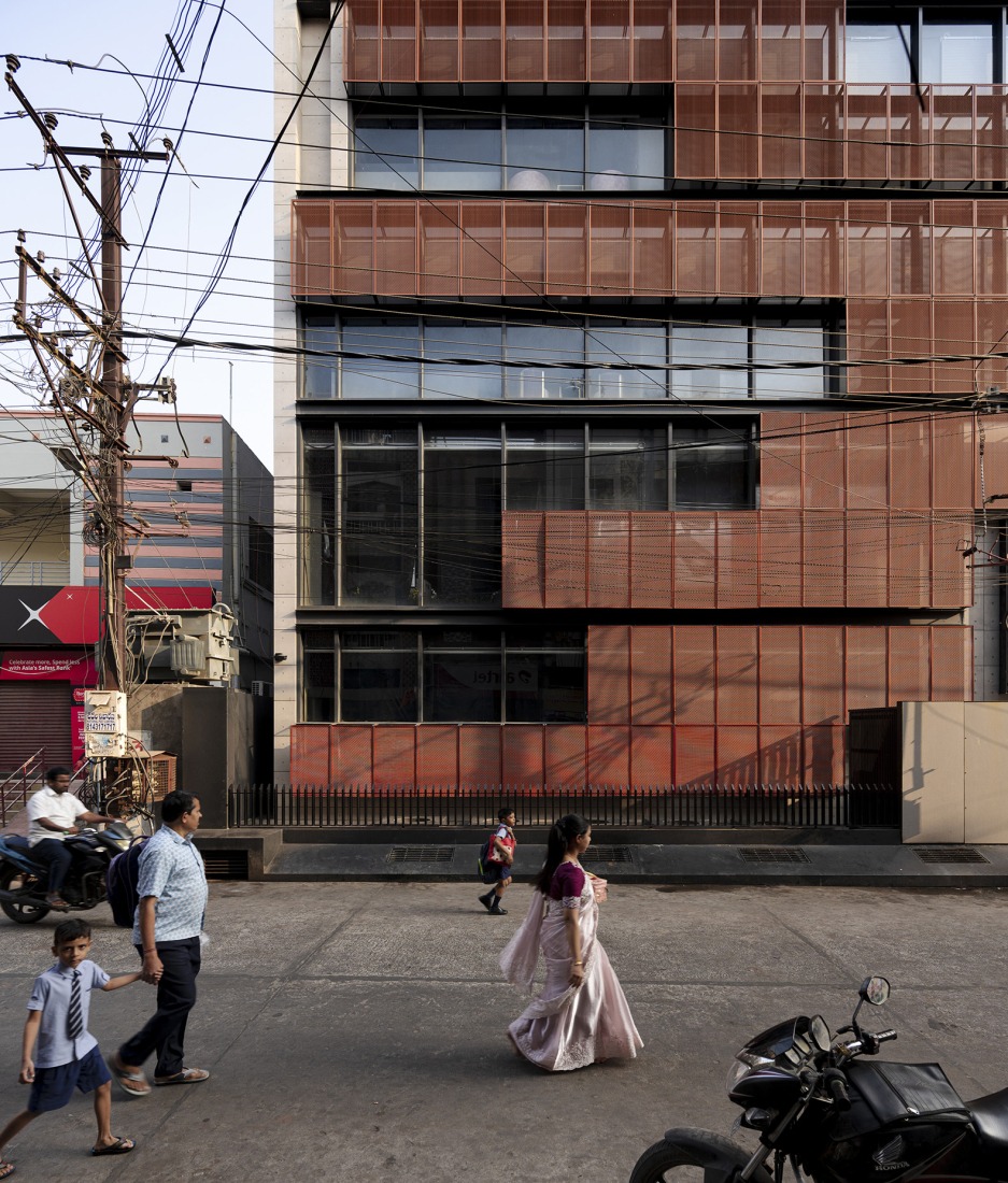 "Screened Spaces" by Studio UF+O. Photograph by Vivek Eadara.