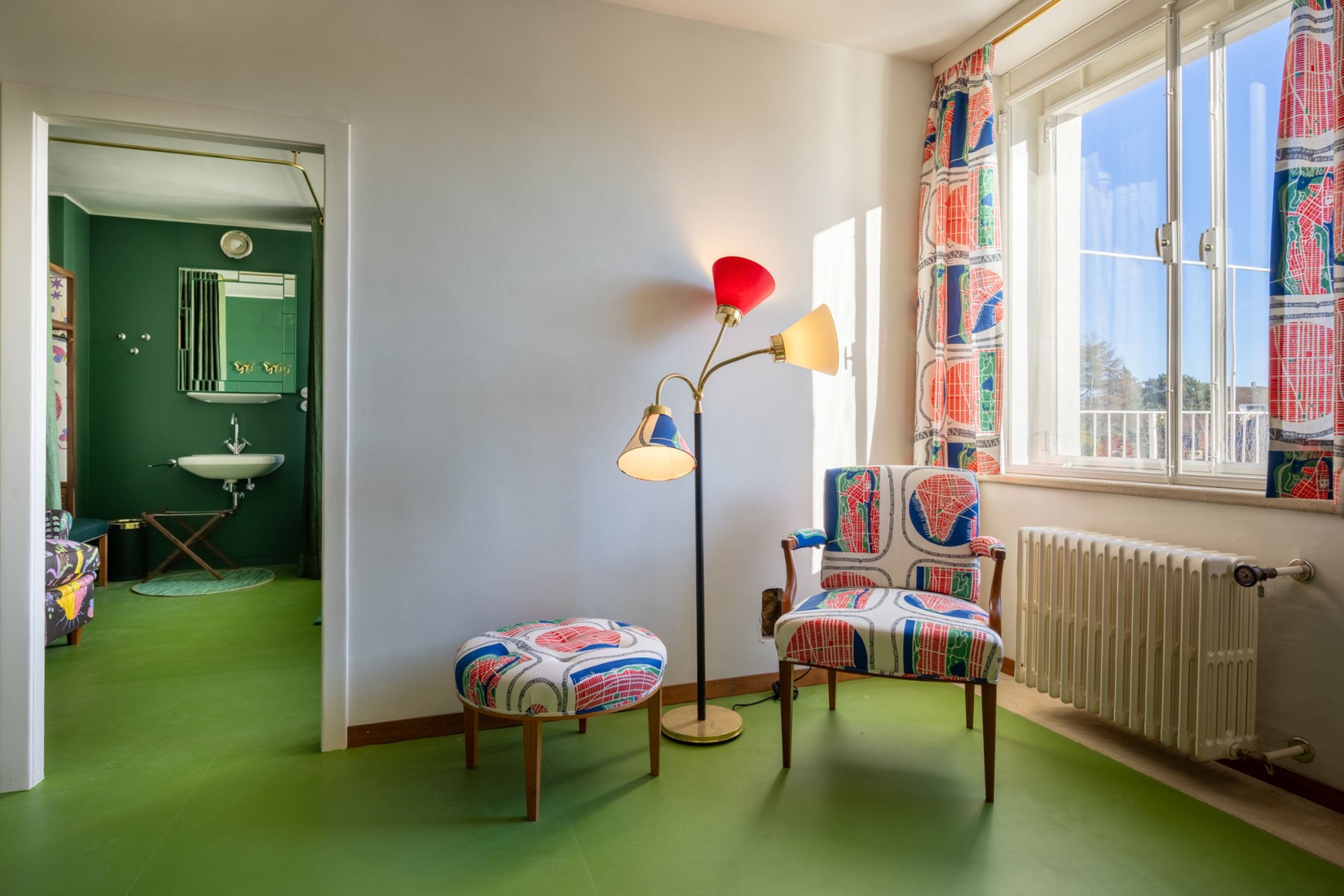 Guestrooms. Villa Beer by Josef Frank and Oskar Wlach / Renovation by Christian Prasser. Photograph by Stephan Huger.