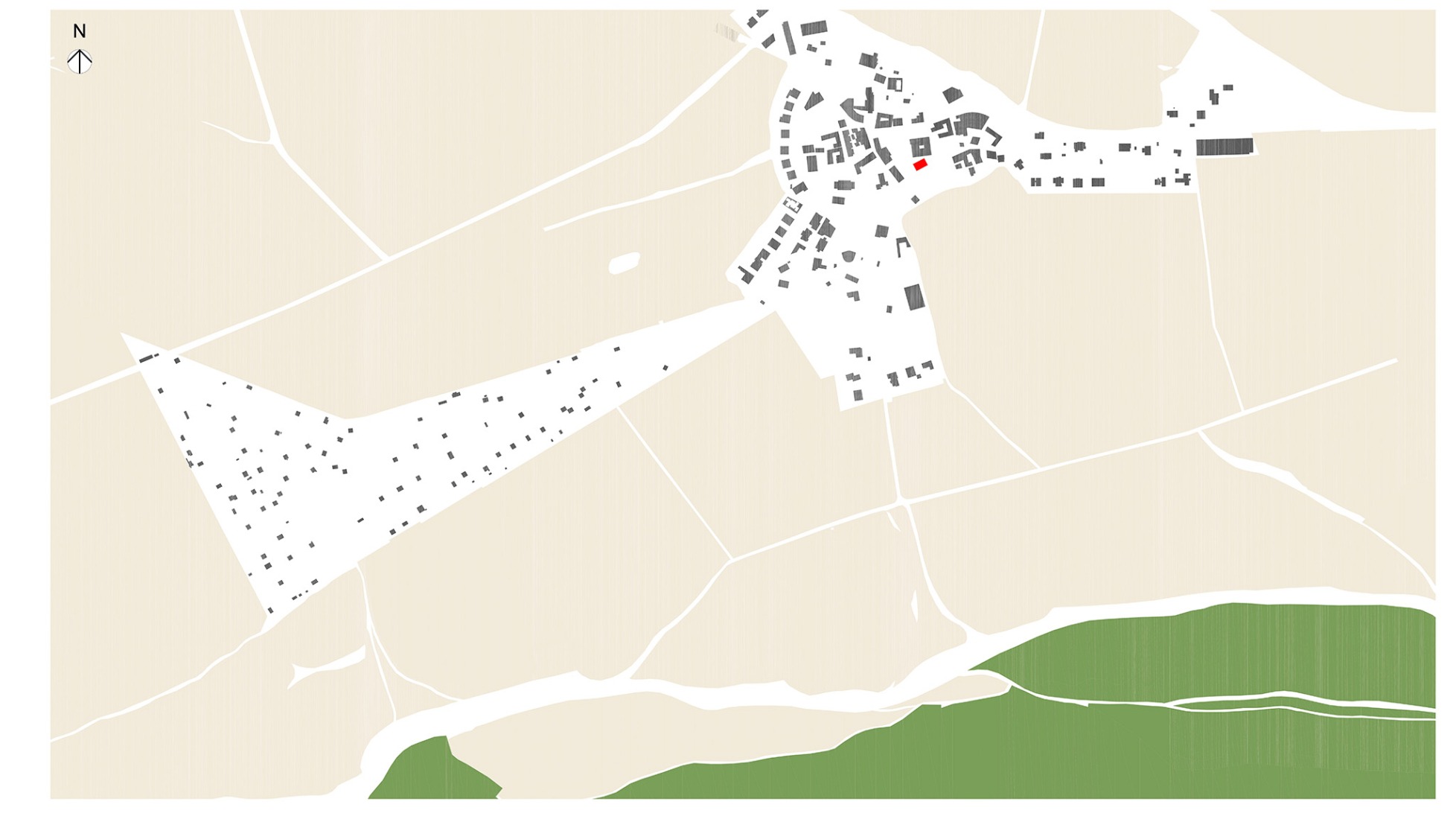 Site plan. Multi-purpose building by Araiz Floristán Arquitectos.