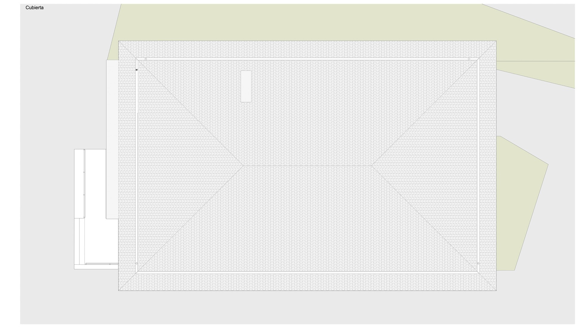 Rooftop floor plan. Multi-purpose building by Araiz Floristán Arquitectos.