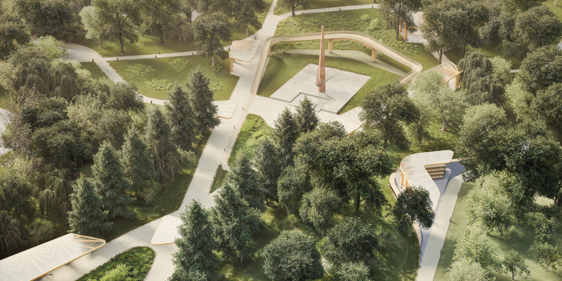 Visualización. Parque Gloria y Libertad, de Aranchii Architects.