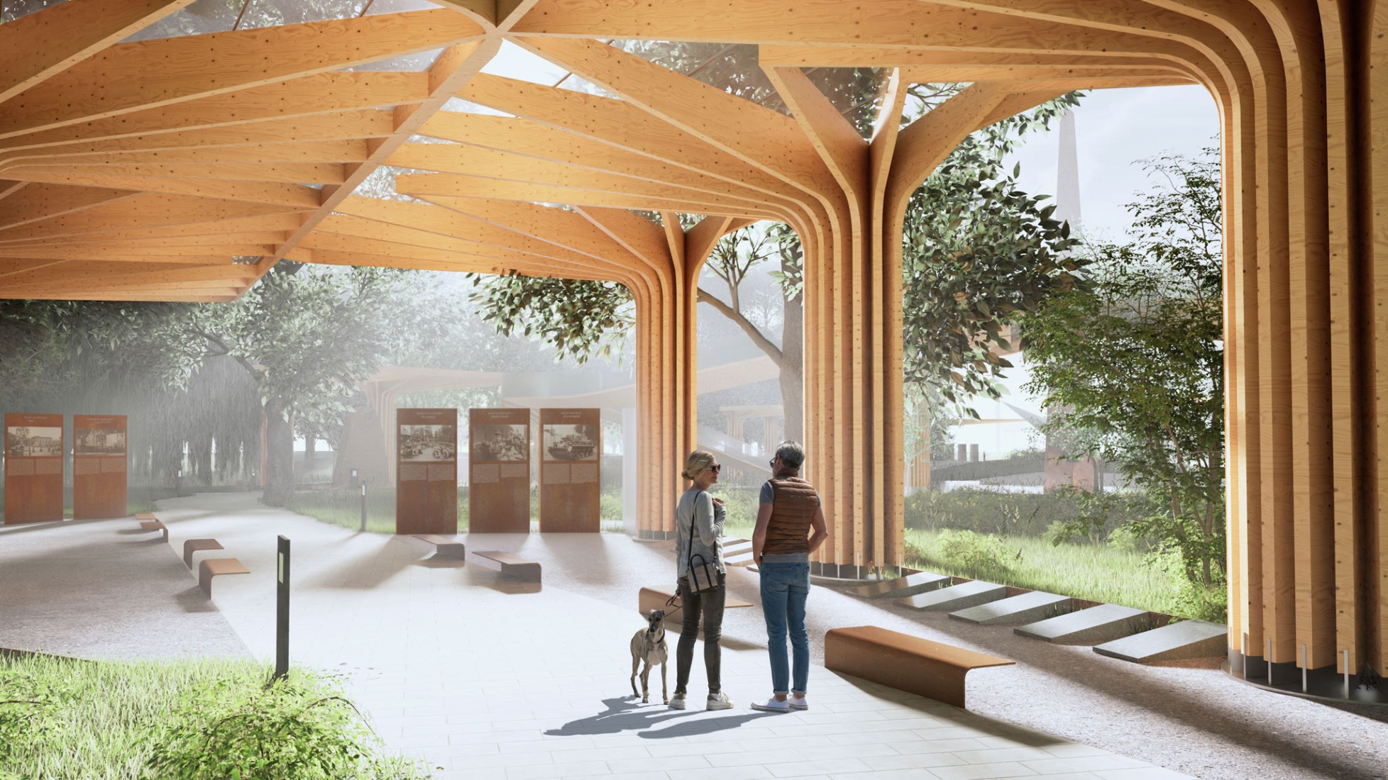 Visualización. Parque Gloria y Libertad, de Aranchii Architects.