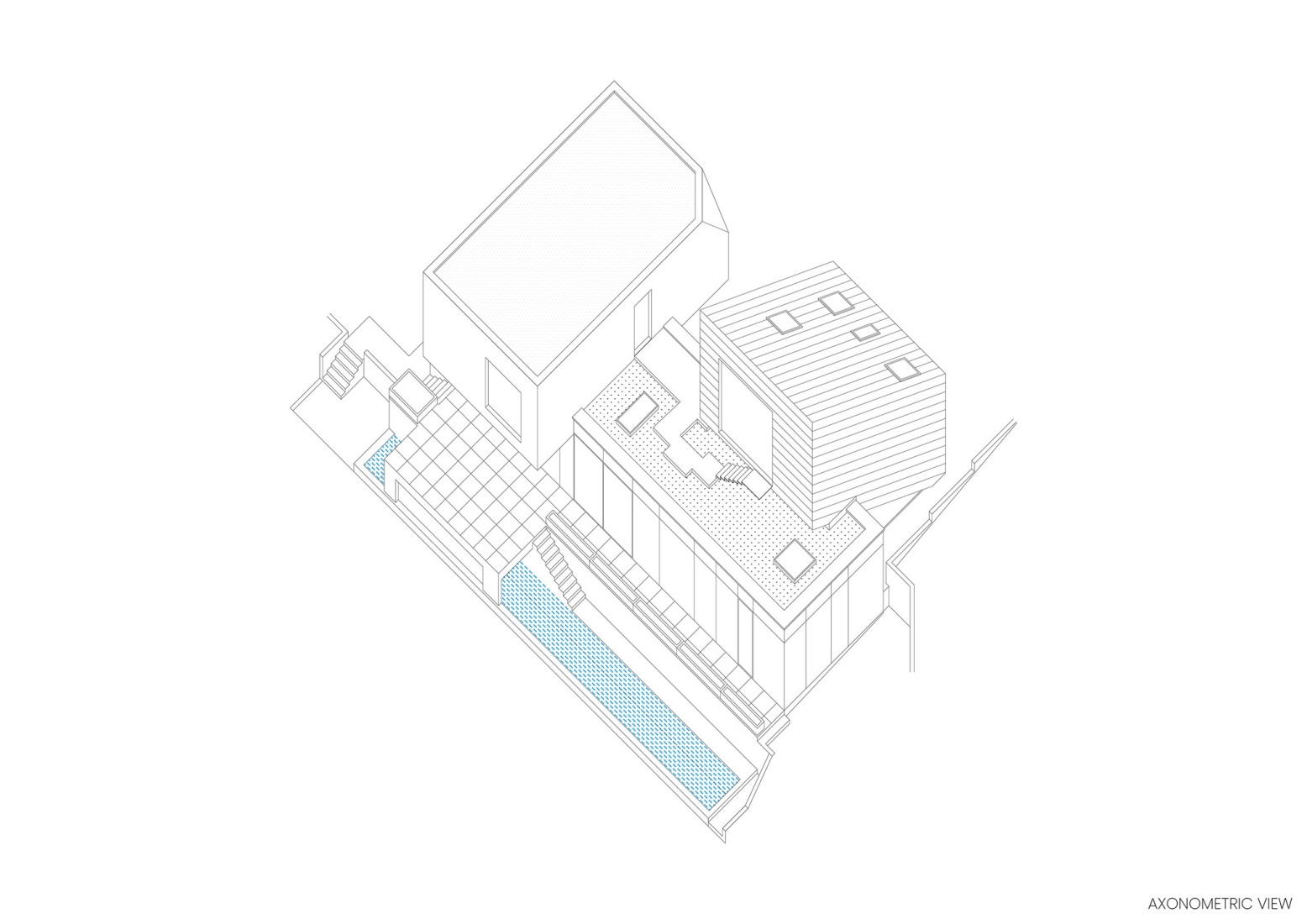 Axonometric view. Curious House by FORVM arhitektura. 