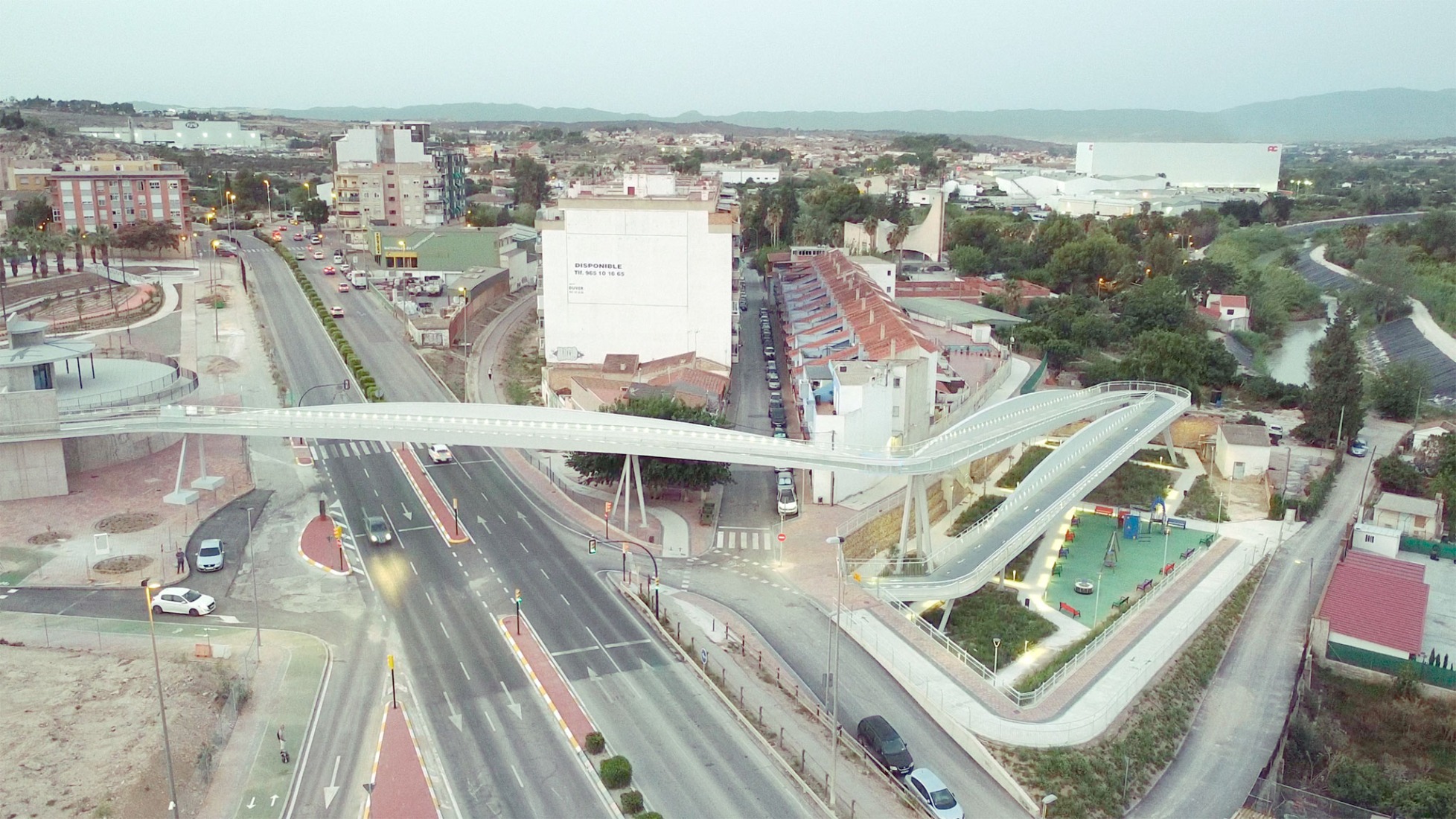 Molina de Segura footbridge by FVAI. Photography by FVAI.