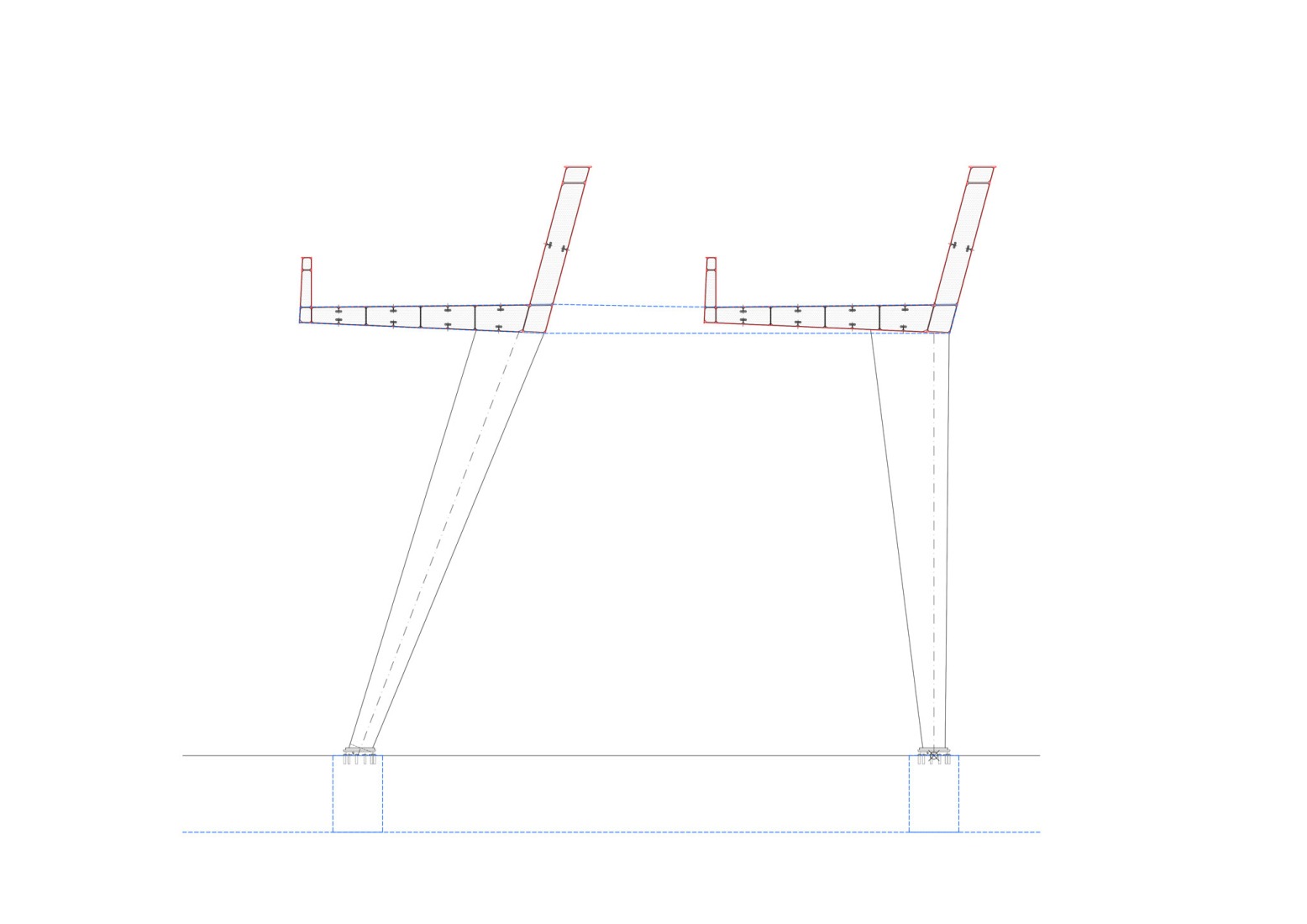 Sections. Molina de Segura footbridge by FVAI. 