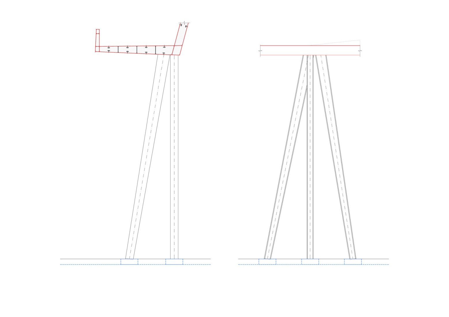 Sections. Molina de Segura footbridge by FVAI. 