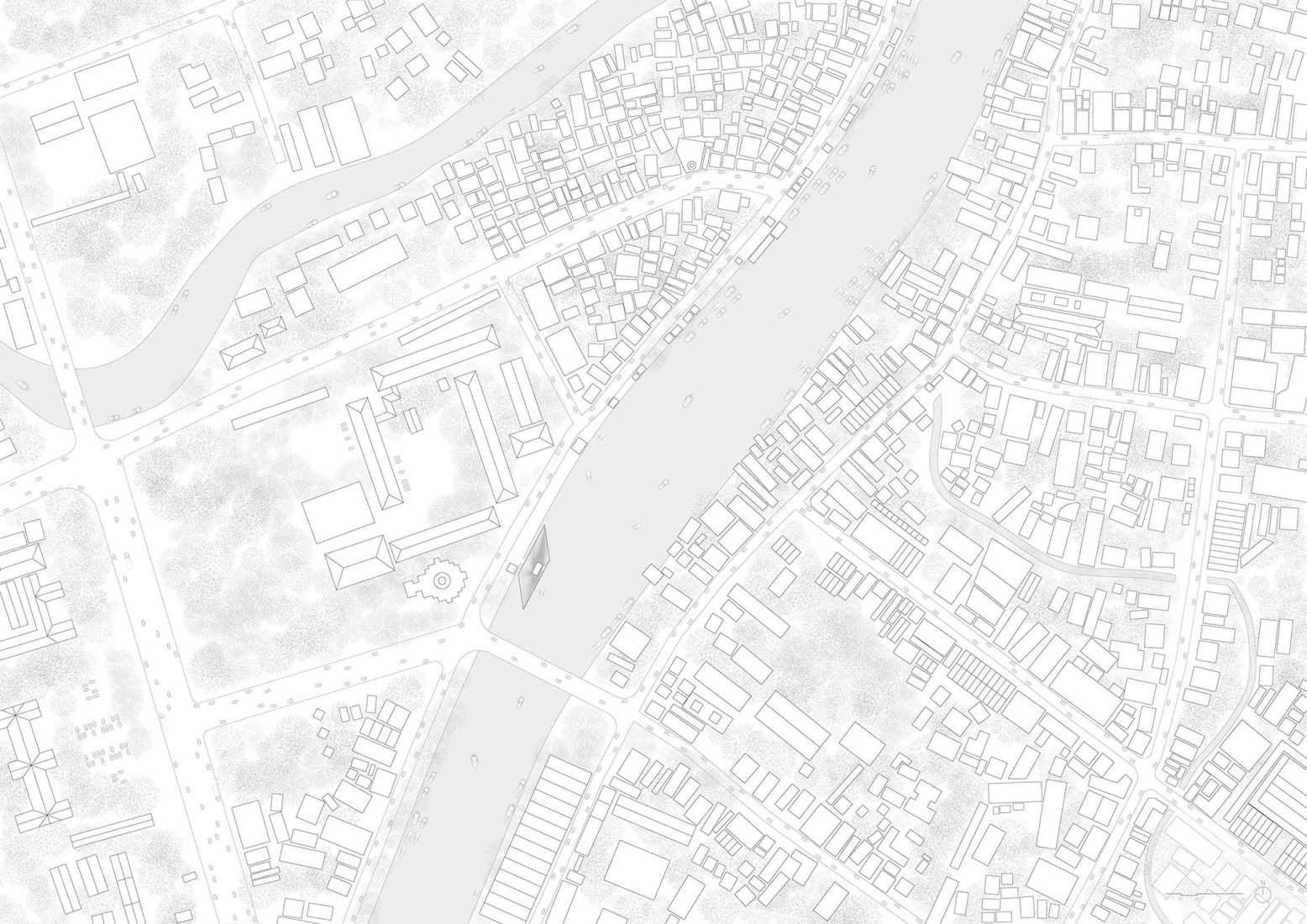 Site plan. Pattani Fishermen Community Hub by HAS design and research.