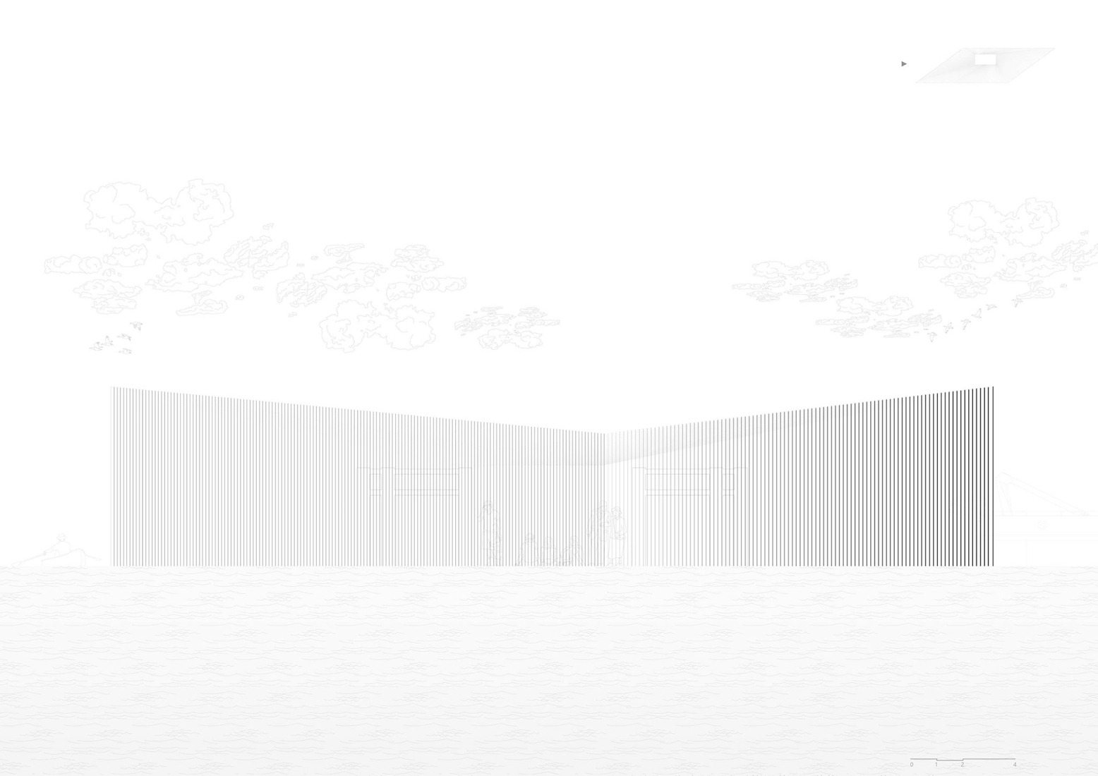 North Elevation. Pattani Fishermen Community Hub by HAS design and research.