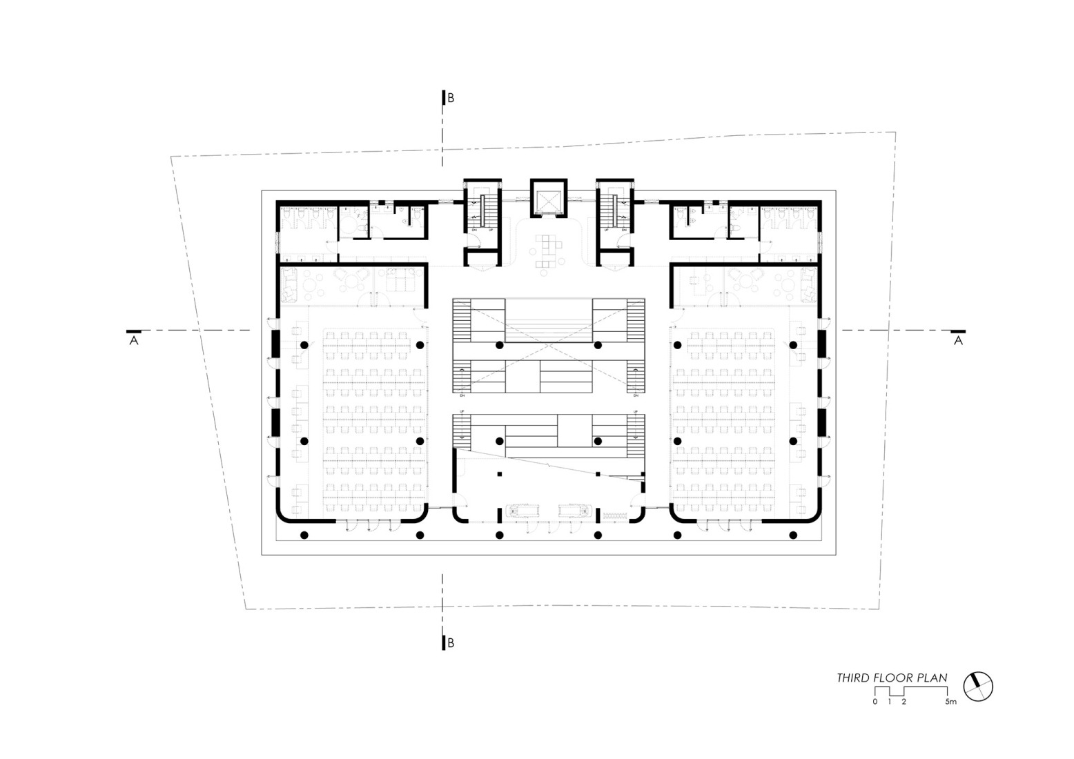 Third floor plan. "NICE CALL (NCP)" by Junsekino Architect and Design.