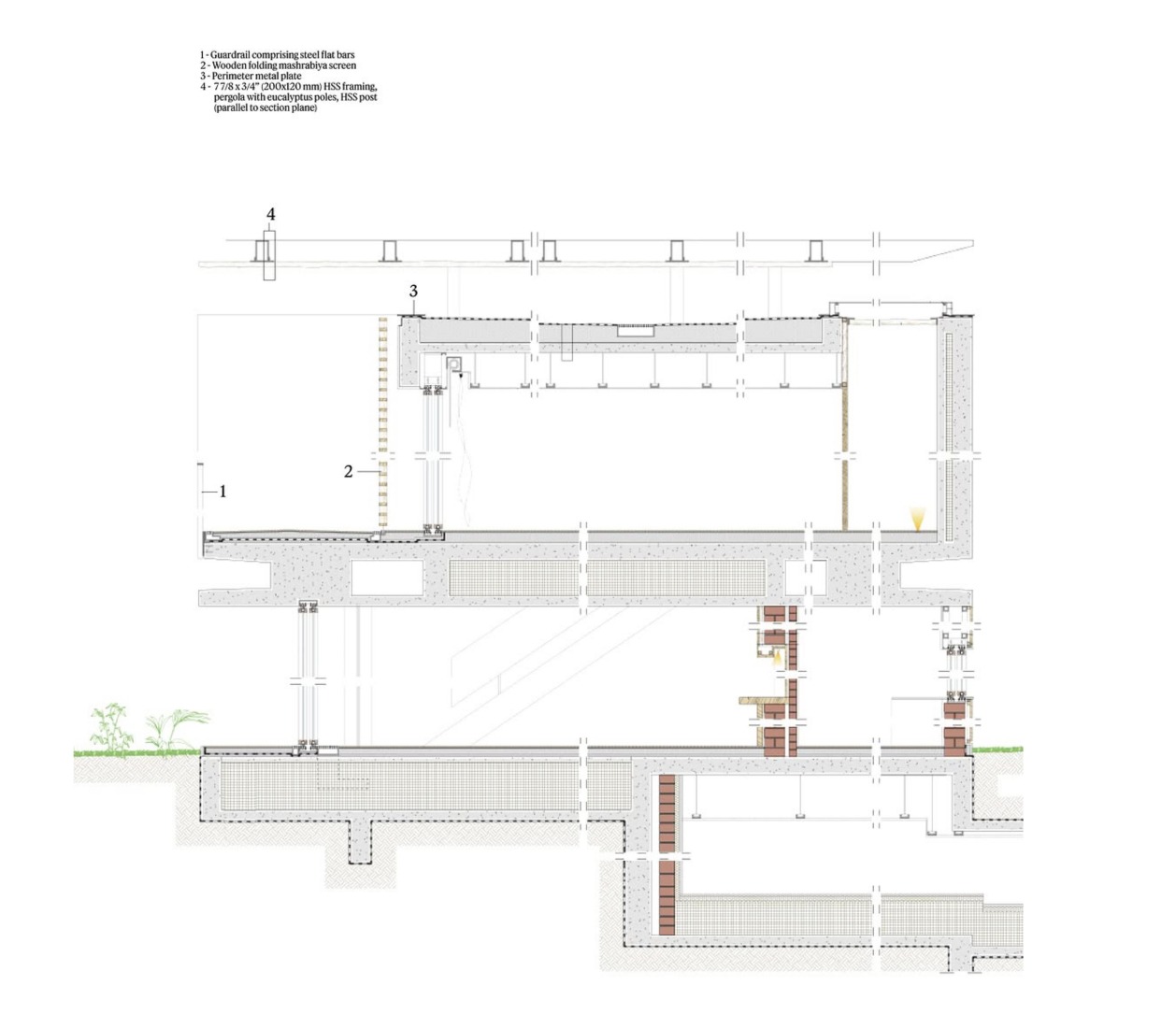 Section. Biribinhas House by MK27.