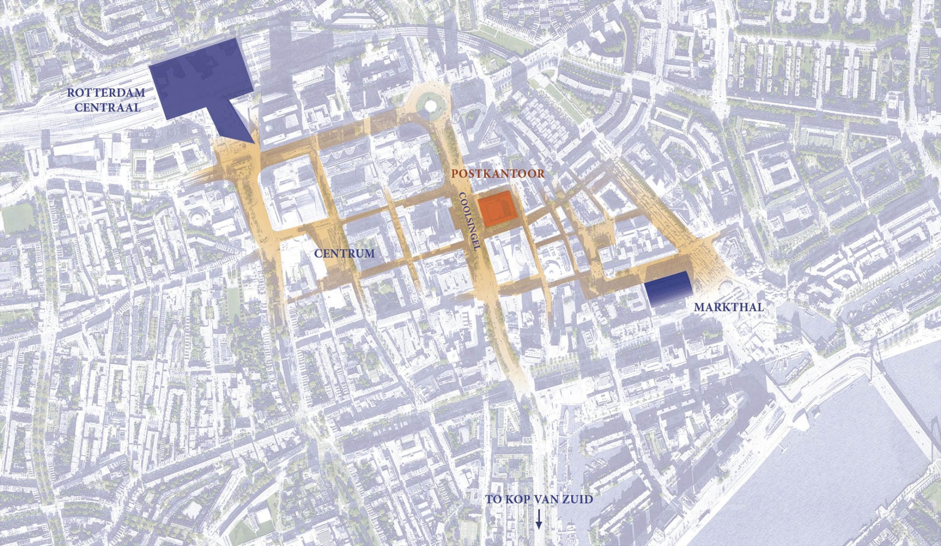 Site plan. POST Rotterdam project by ODA New York.