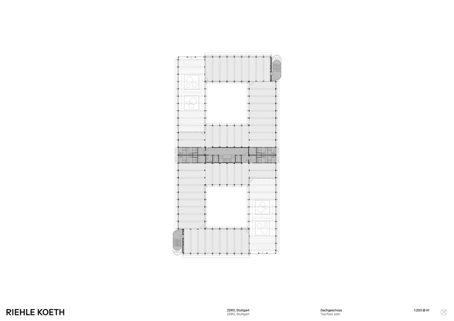Rooftop floor plan. "ZERO." by RIEHLE KOETH.