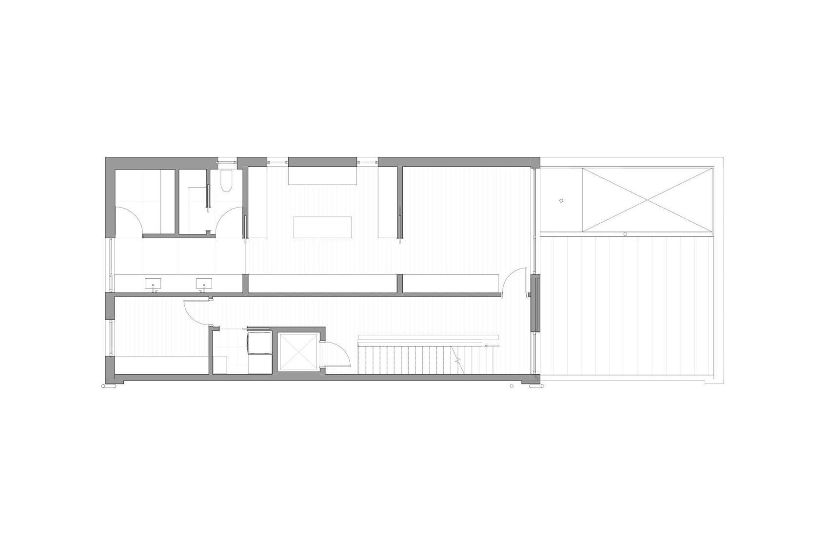 Plano de planta primera. Residencia Casa Loma de StudioAC. 