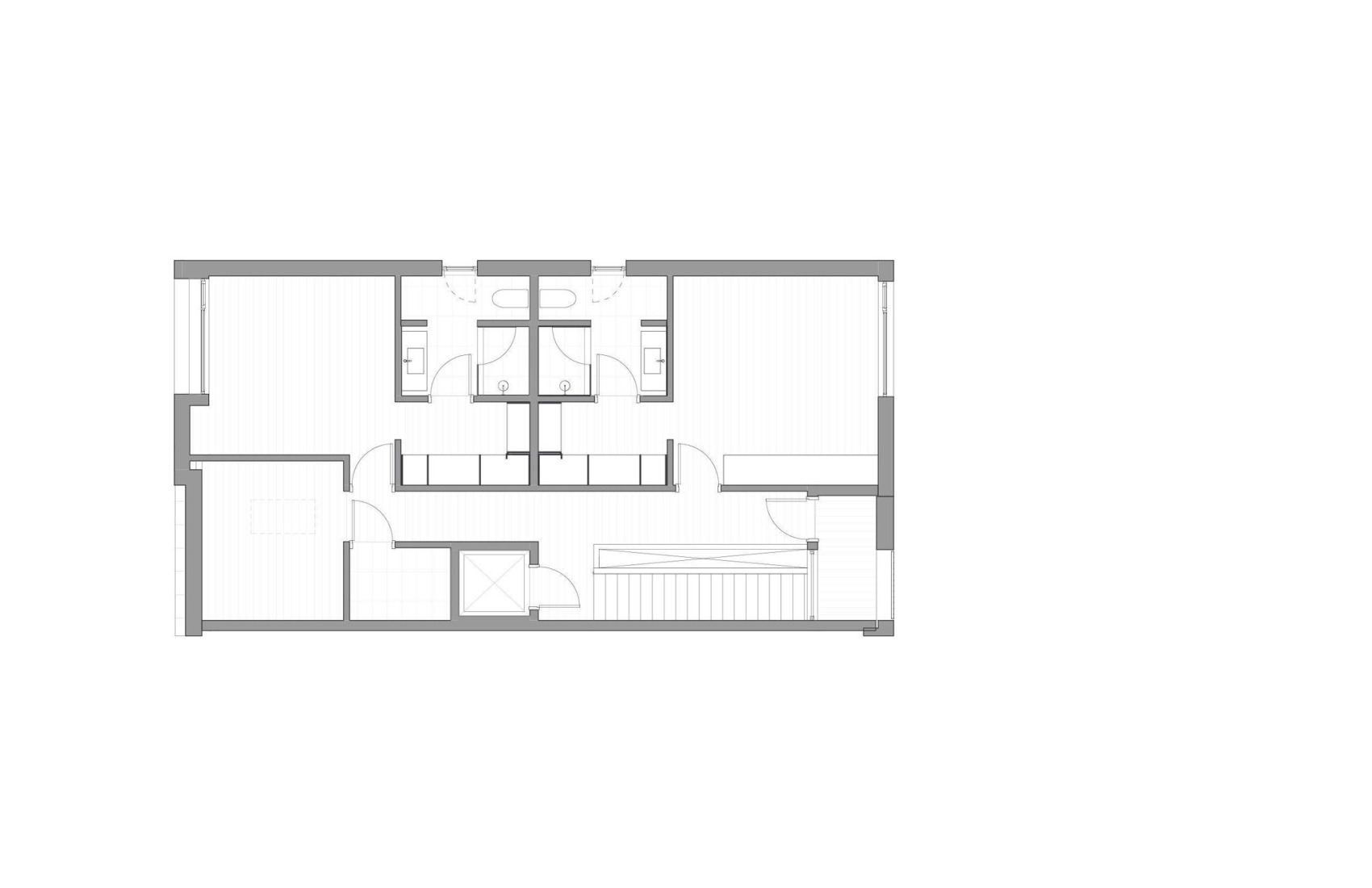 Plano de planta segunda. Residencia Casa Loma de StudioAC. 