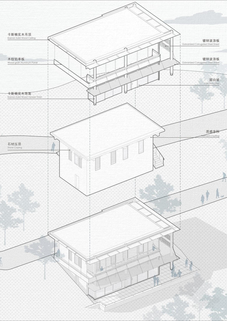 Section. LAGO Italian Family Kitchen by vari architects.