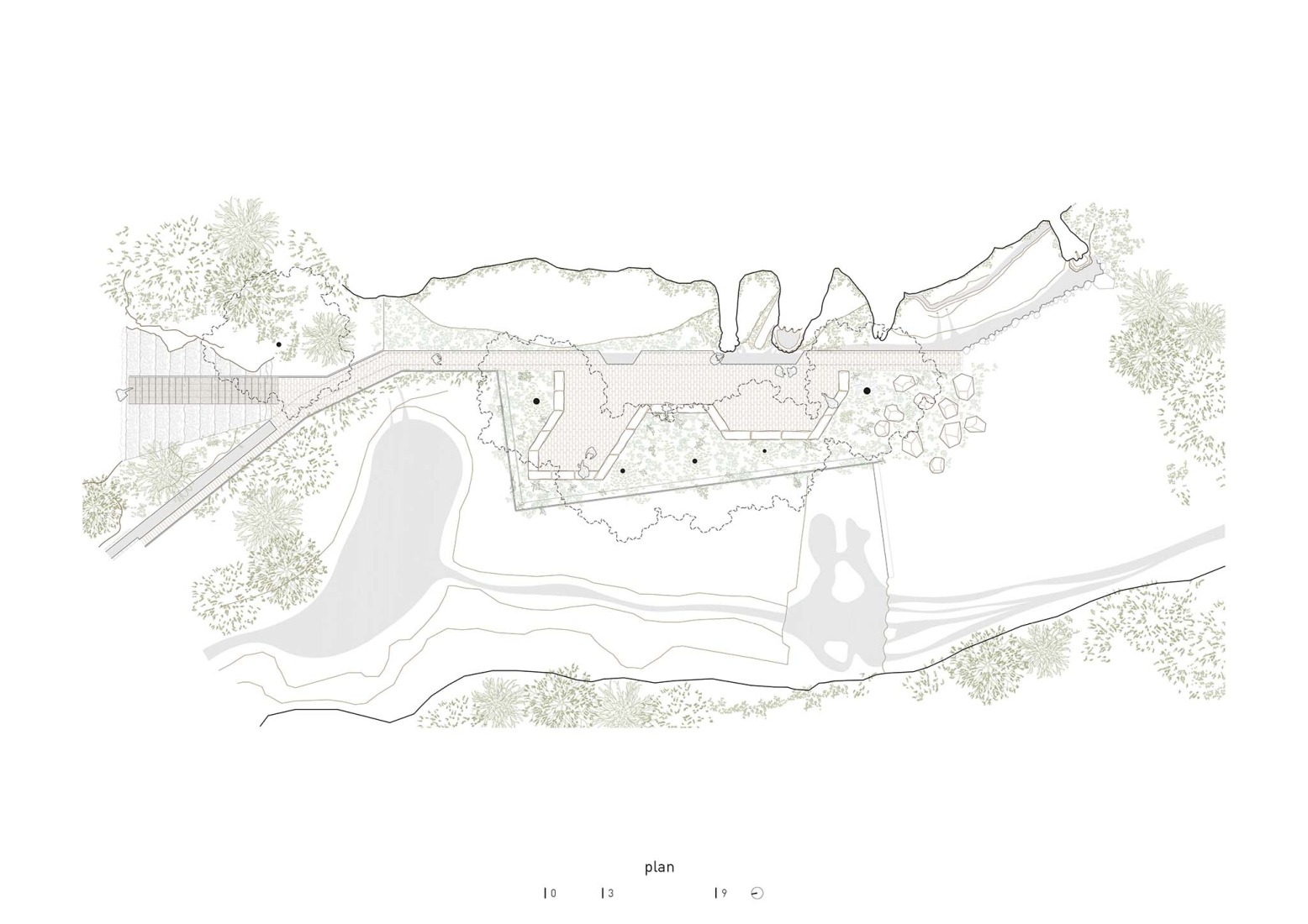 Ground floor plan. The Springs of Rellinars by 08014.