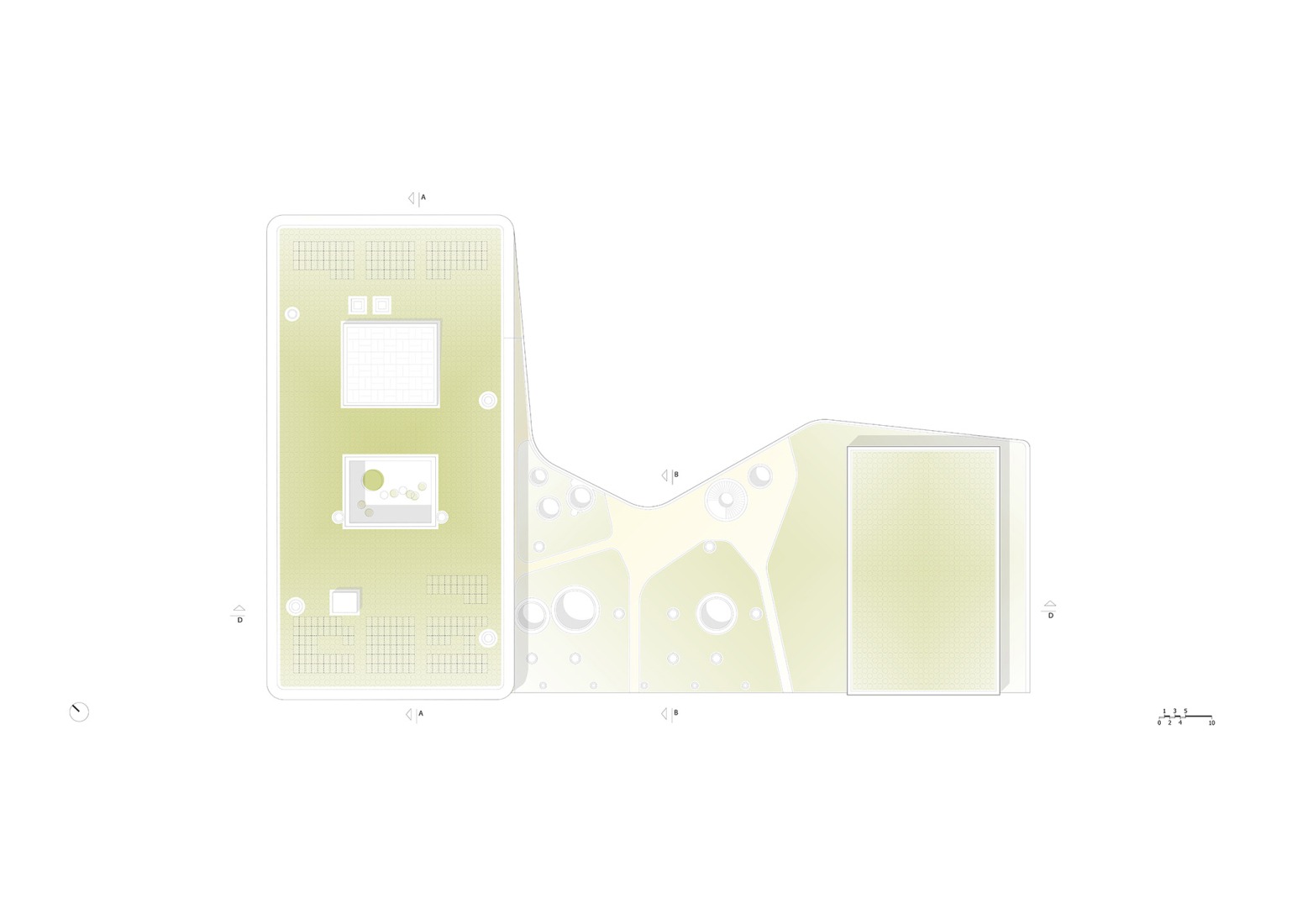 Roof floor plan. "Staatliche Realschule Kemnath" by ALN + Gutiérrez-delaFuente.