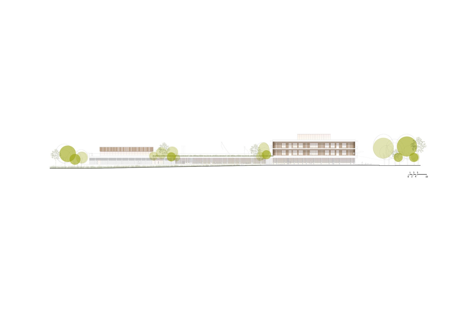 Elevation. "Staatliche Realschule Kemnath" by ALN + Gutiérrez-delaFuente.