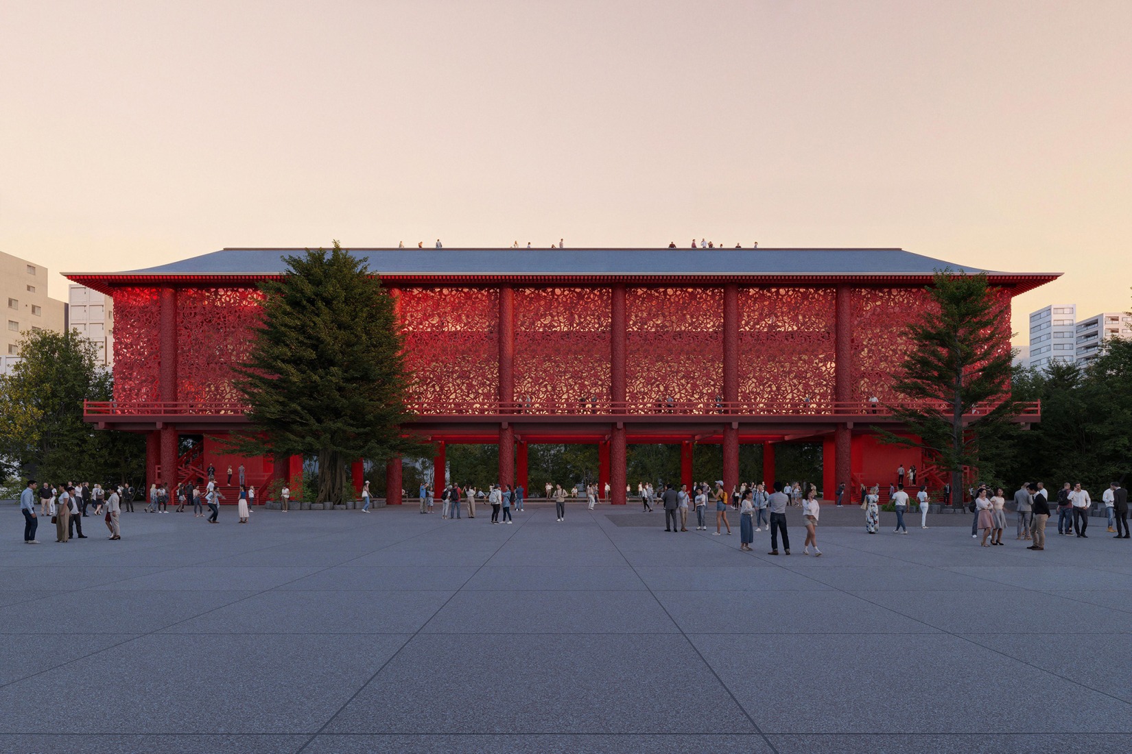 Visualización. Museo del Tesoro de Sensoji por ATTA. Imagen por RSI.studio.