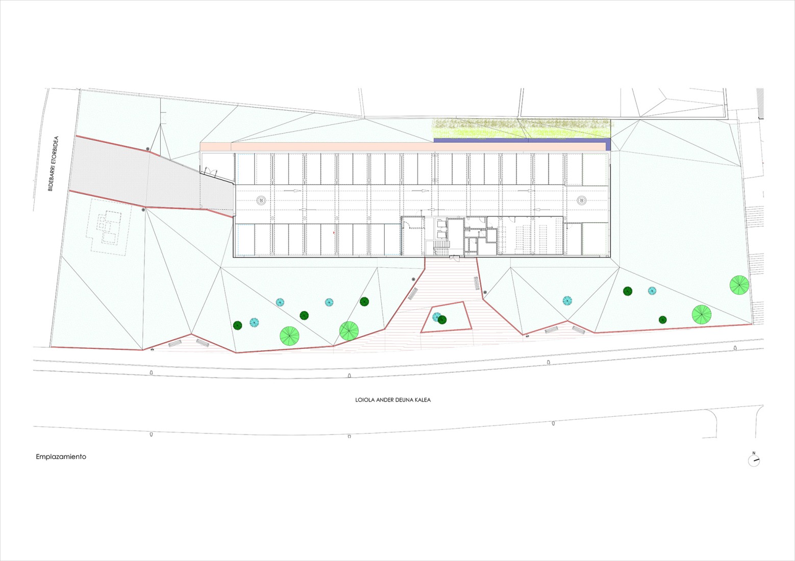 Ground floor plan. Social housing in Sopela by BIEME + XLark.