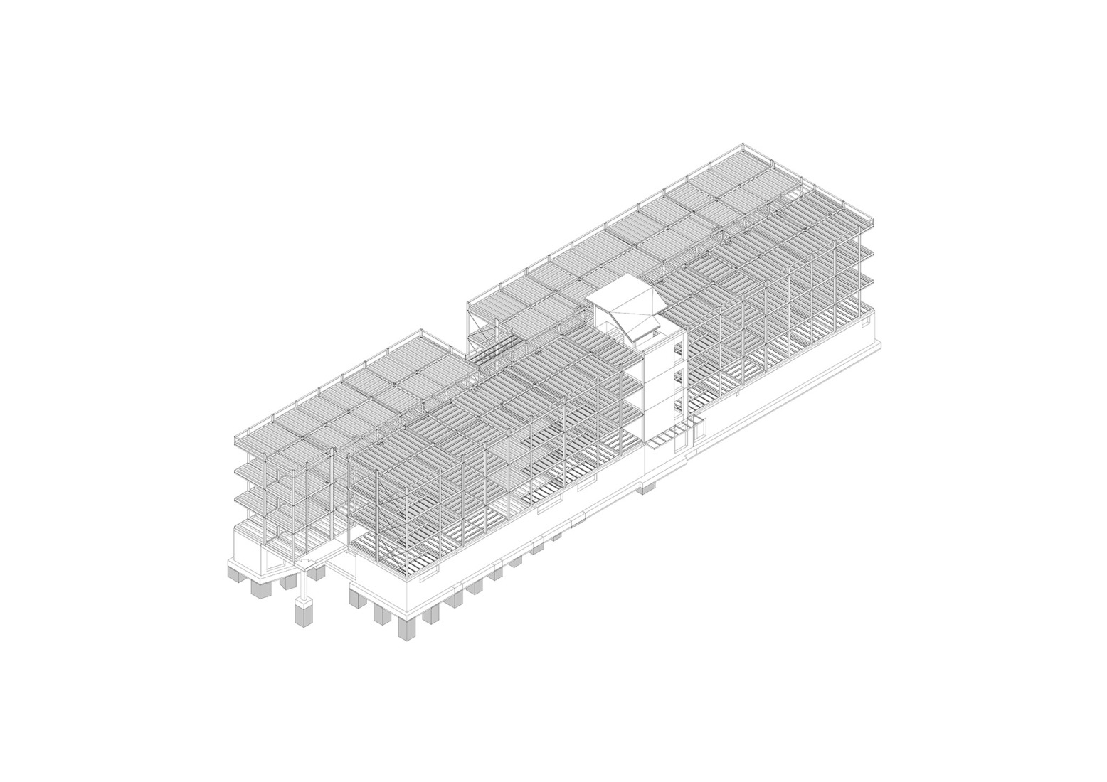 Axonometry. Social housing in Sopela by BIEME + XLark.