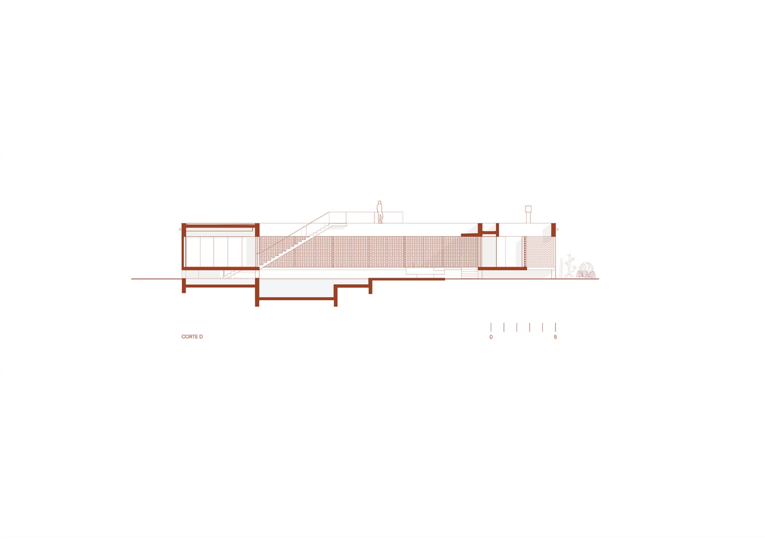 Section. Tupin House by BLOCO Arquitetos.