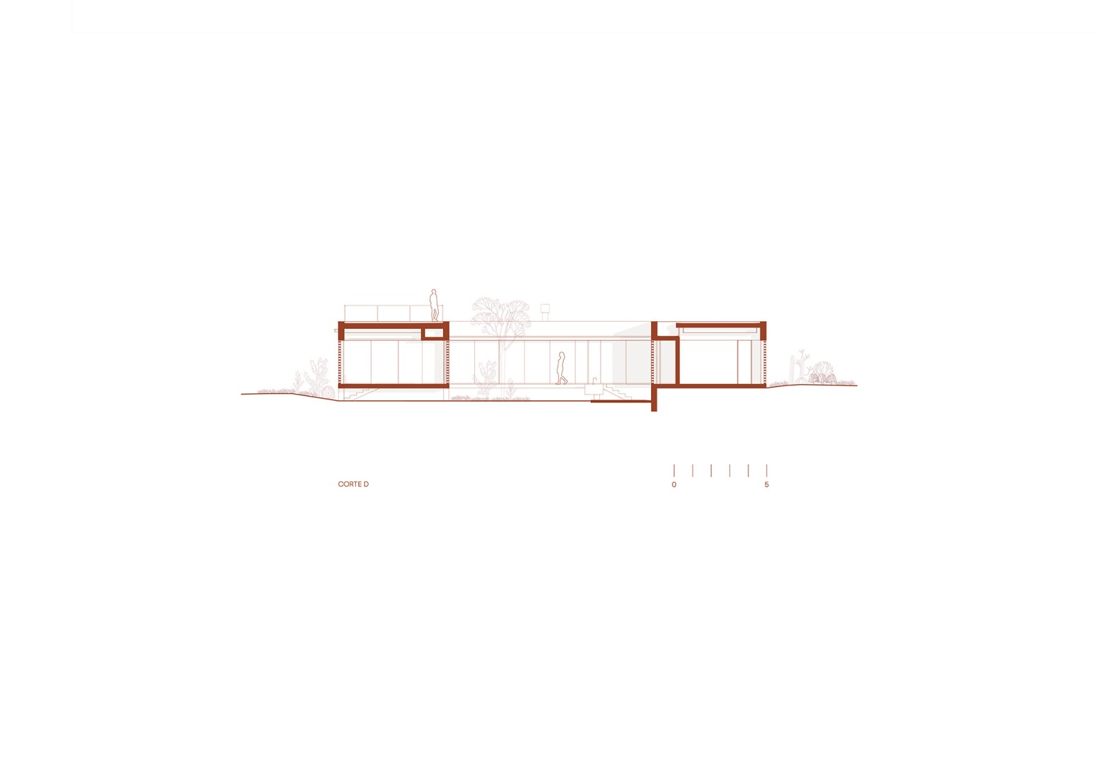 Section. Tupin House by BLOCO Arquitetos.