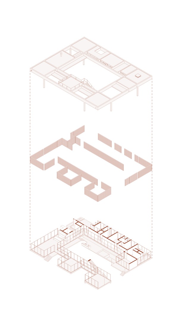 Isometric. Tupin House by BLOCO Arquitetos.