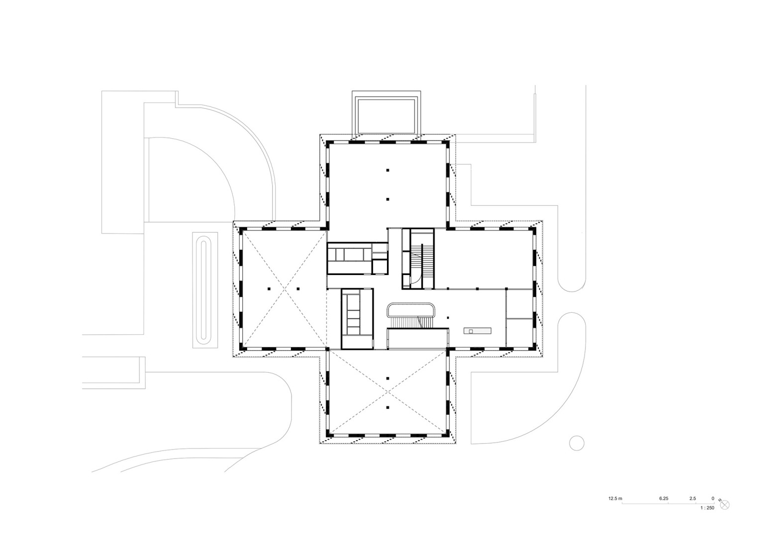The Incubator ground floor plan. IXCAMPUS by Baumschlager Eberle Architekten + SAME.