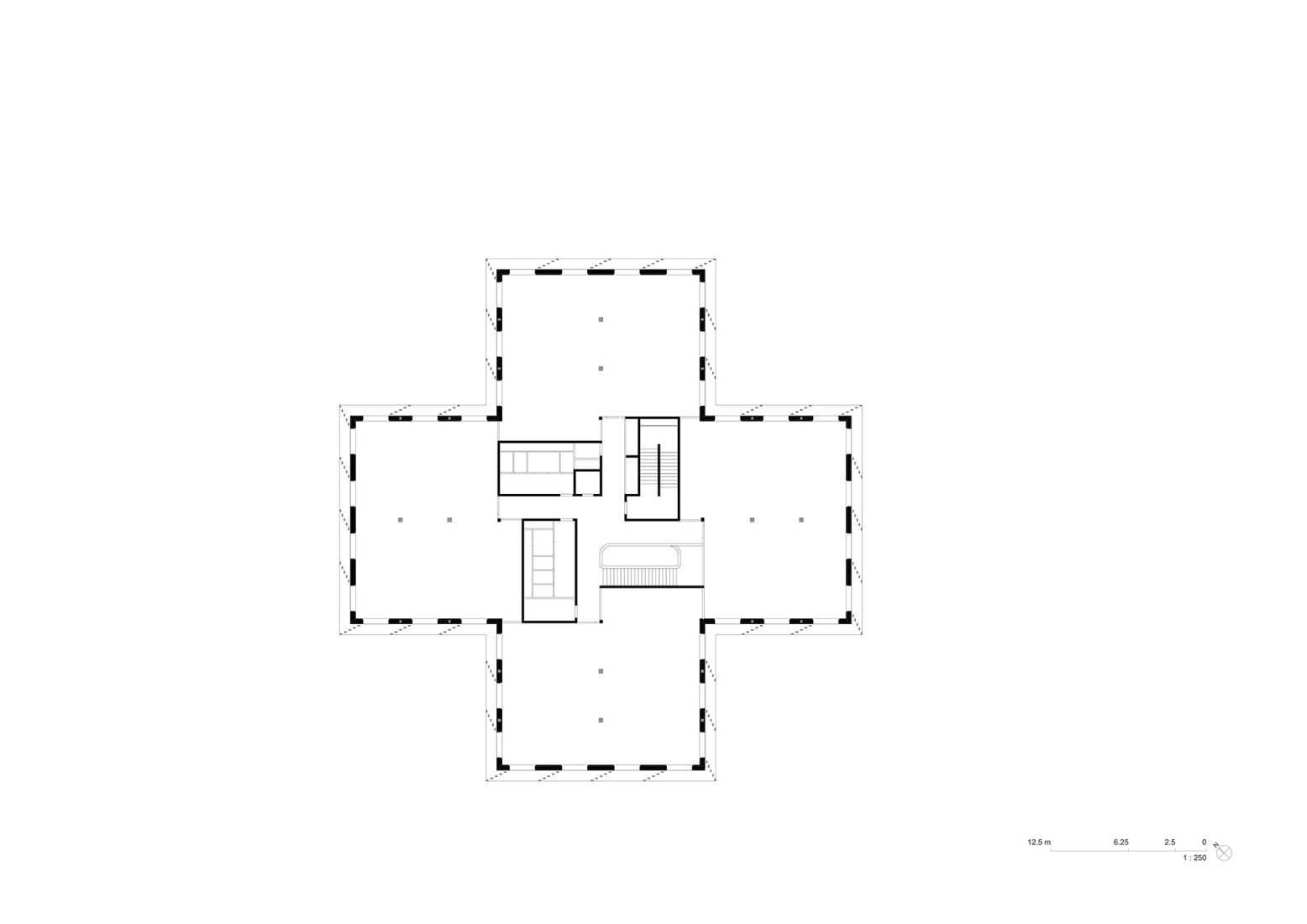 The Incubator second floor plan. IXCAMPUS by Baumschlager Eberle Architekten + SAME.