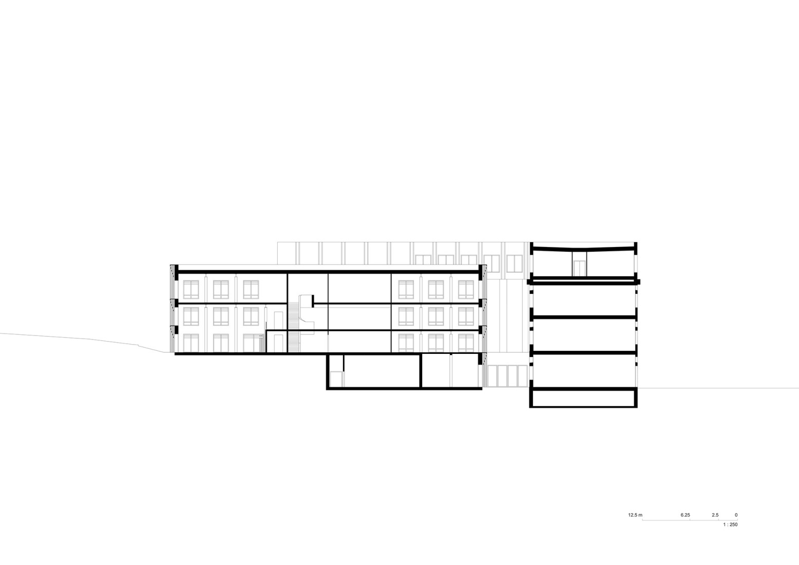 The Incubator section. IXCAMPUS by Baumschlager Eberle Architekten + SAME.