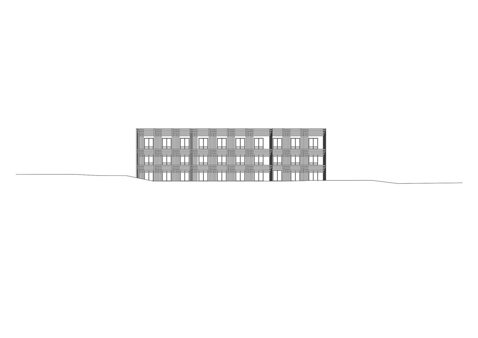 The Incubator elevation. IXCAMPUS by Baumschlager Eberle Architekten + SAME.