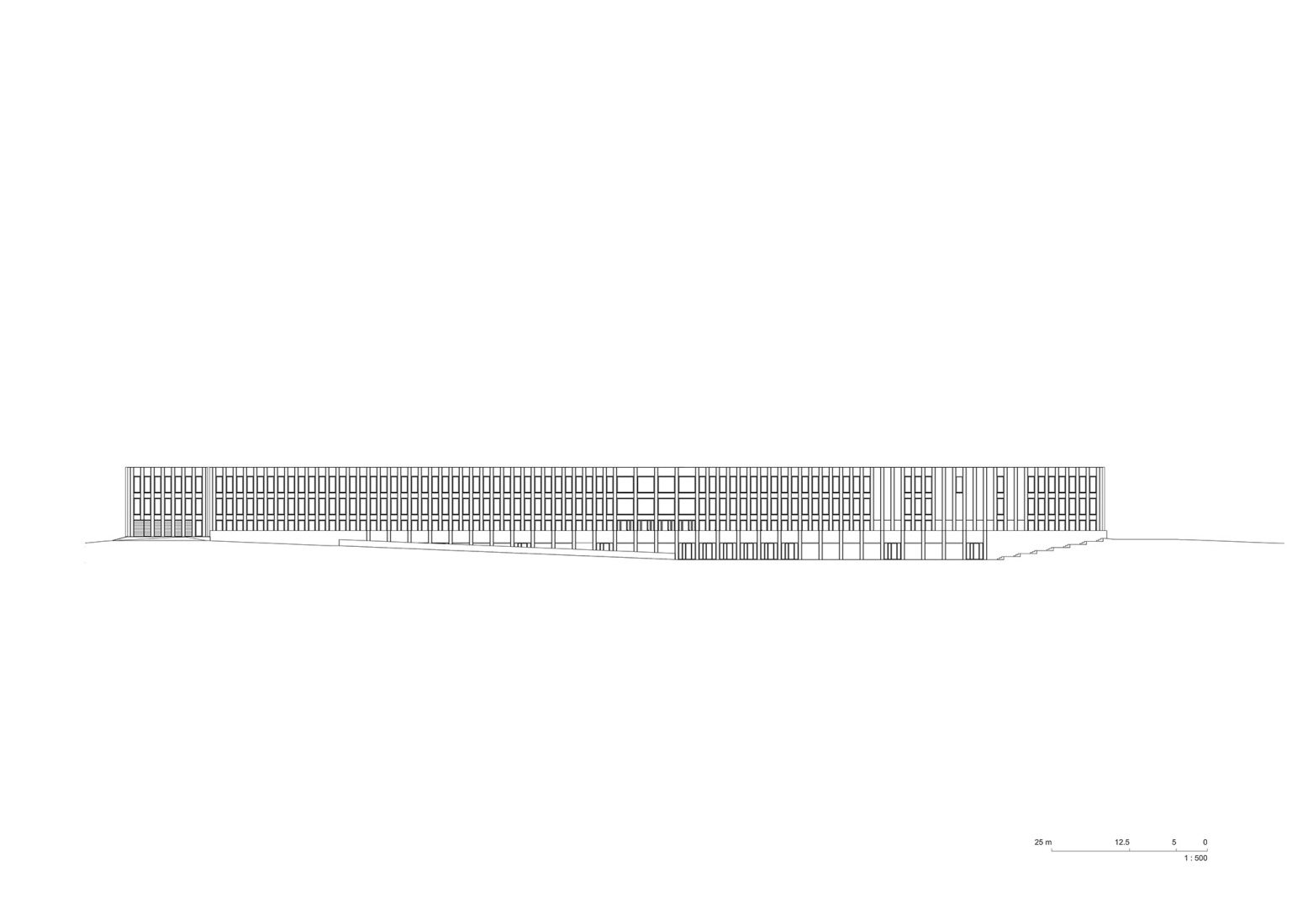 La Grande Orangerie elevation. IXCAMPUS by Baumschlager Eberle Architekten + SAME.