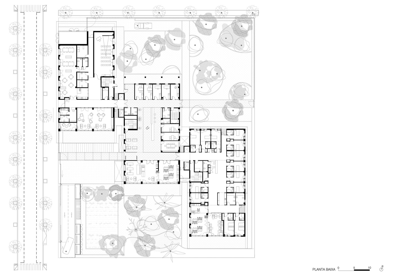Ground floor plan. Josefa Puigpelat "Teresina" Residence by Coll-Leclerc.