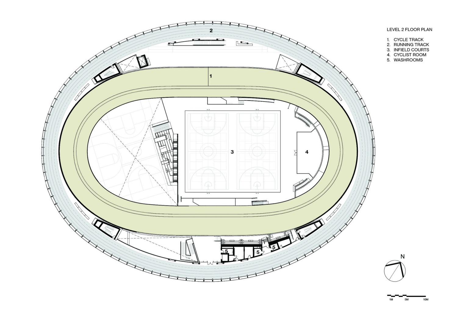 Second floor plan. Coronation Park by HCMA + Dub Architects + FaulknerBrowns.