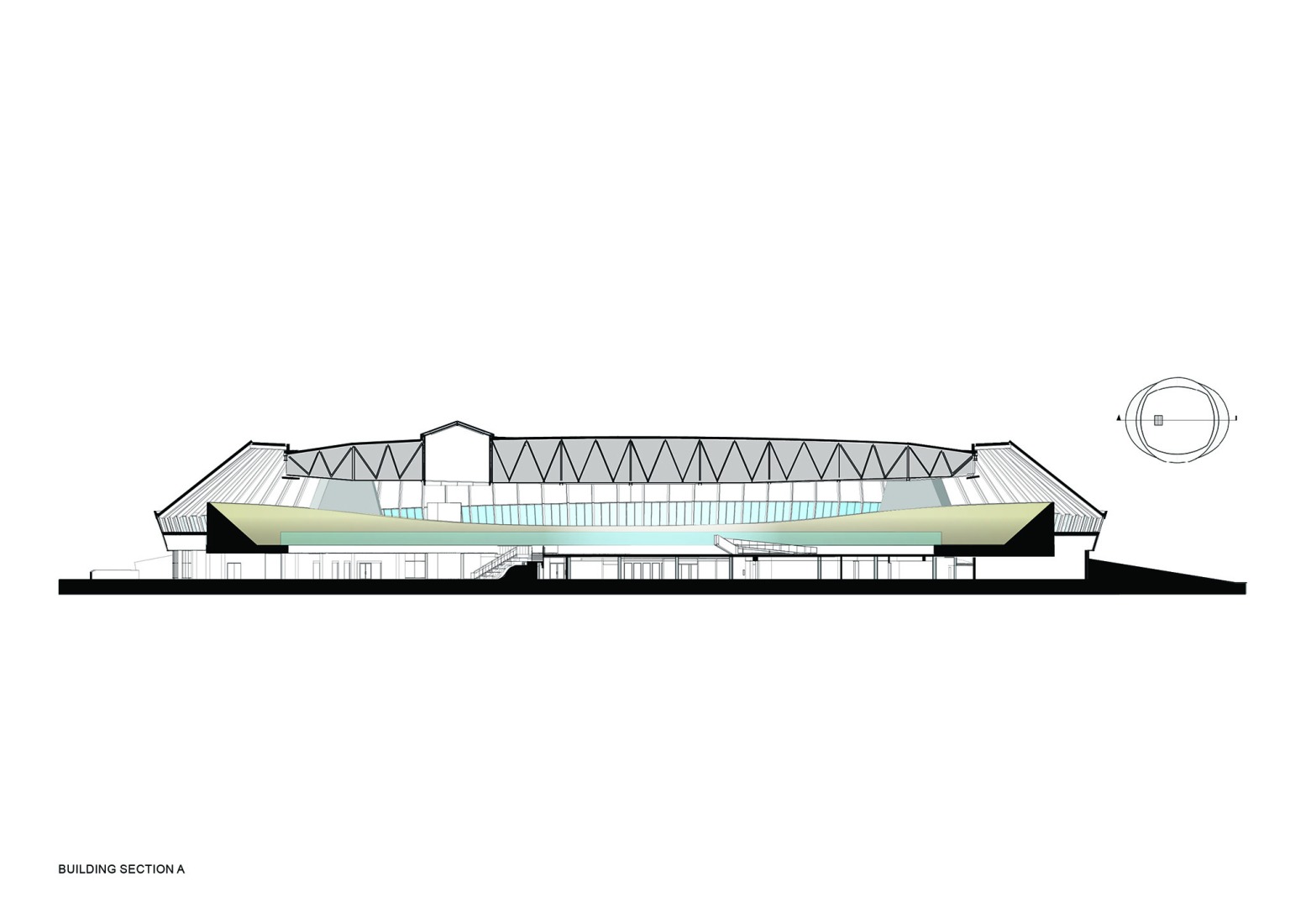 Section. Coronation Park by HCMA + Dub Architects + FaulknerBrowns.