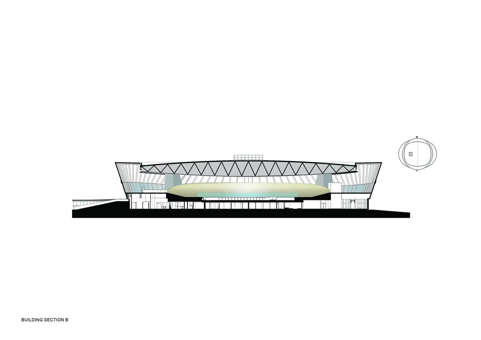 Section. Coronation Park by HCMA + Dub Architects + FaulknerBrowns.