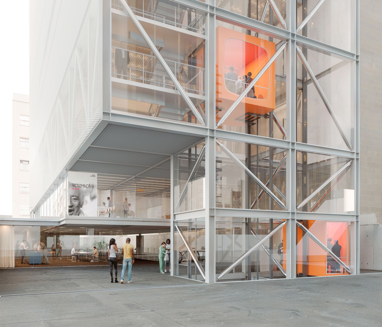 Rendering. Itaú Cultural by Libeskindllovet Arquitetos + Ben-Avid Studio. Image by Libeskindllovet Arquitetos.