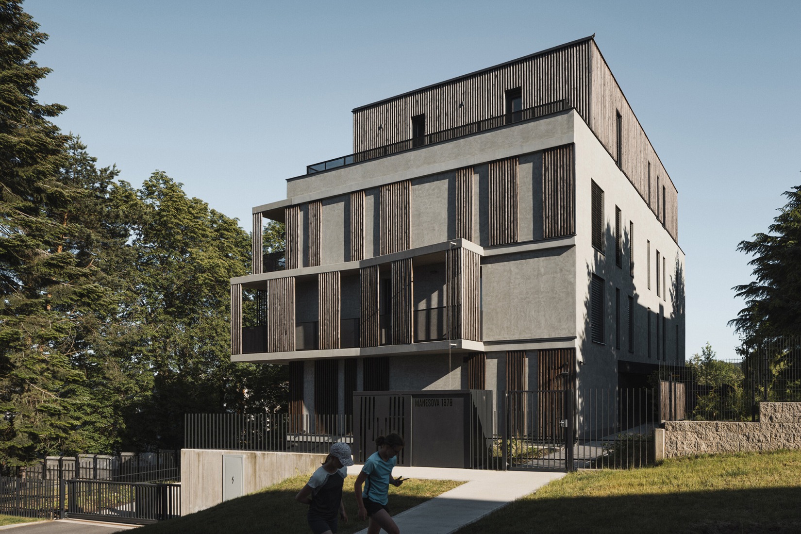 Mánesova Apartment Building by OK PLAN ARCHITECTS. Photograph by Petr Polák Studio.