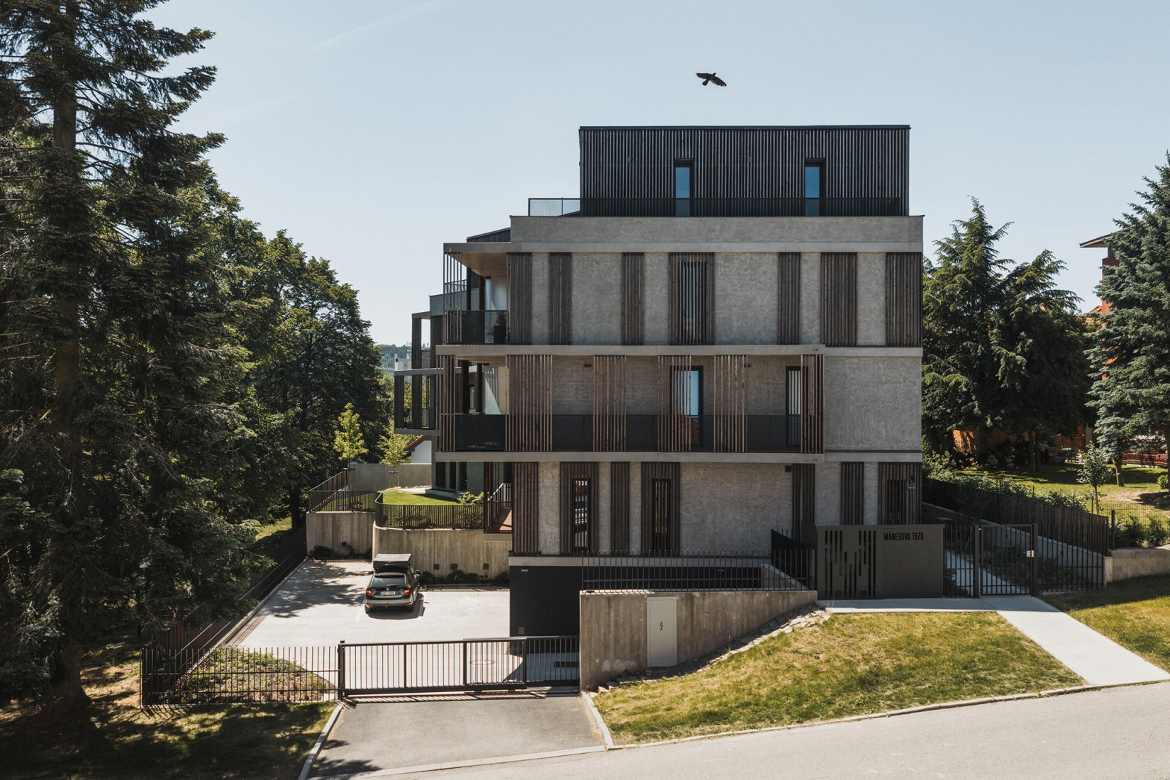 Mánesova Apartment Building by OK PLAN ARCHITECTS. Photograph by Petr Polák Studio.